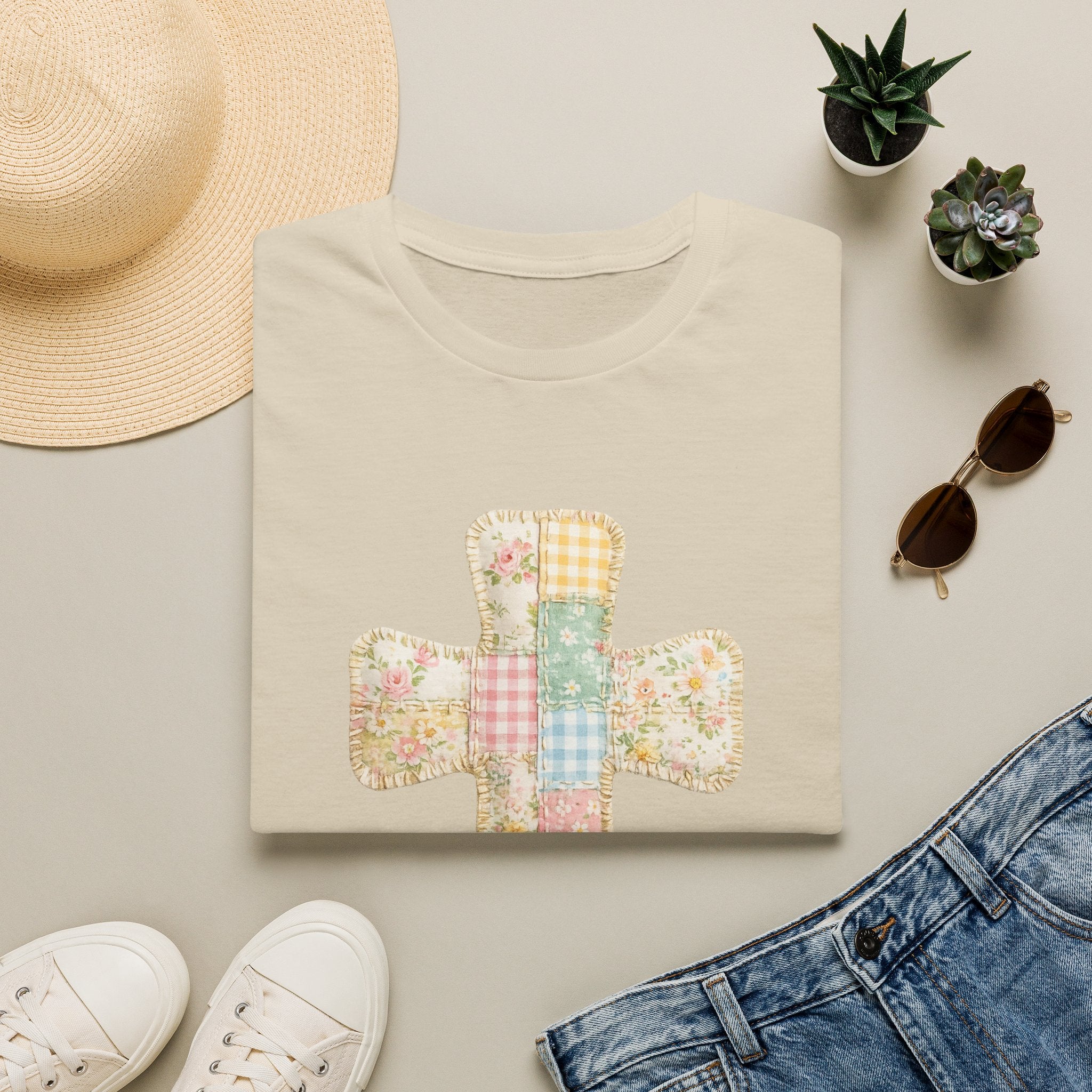 Patchwork Cross - Gildan Soft Style