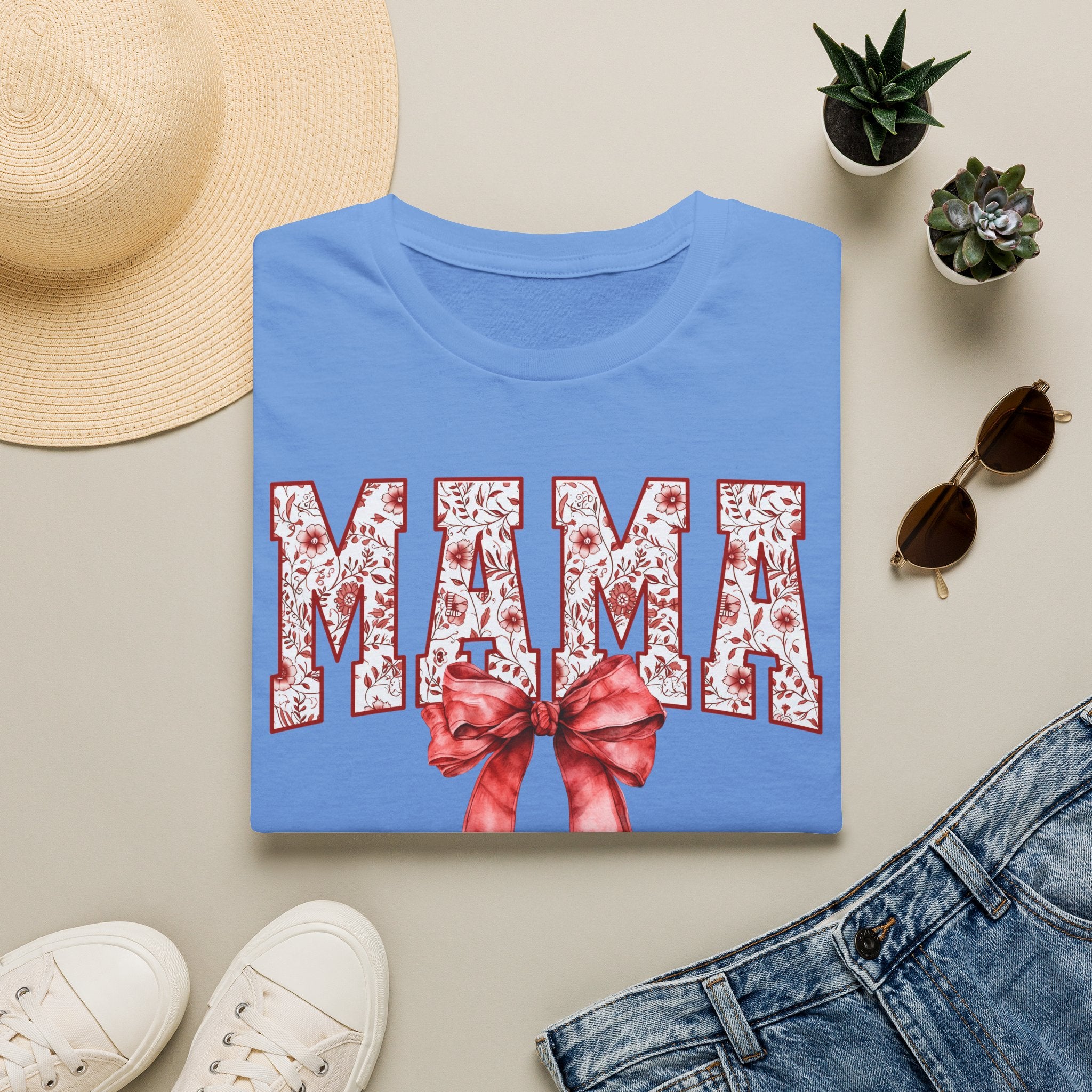 Mama Floral Bow T-Shirt — Mom Mother's Day Gift