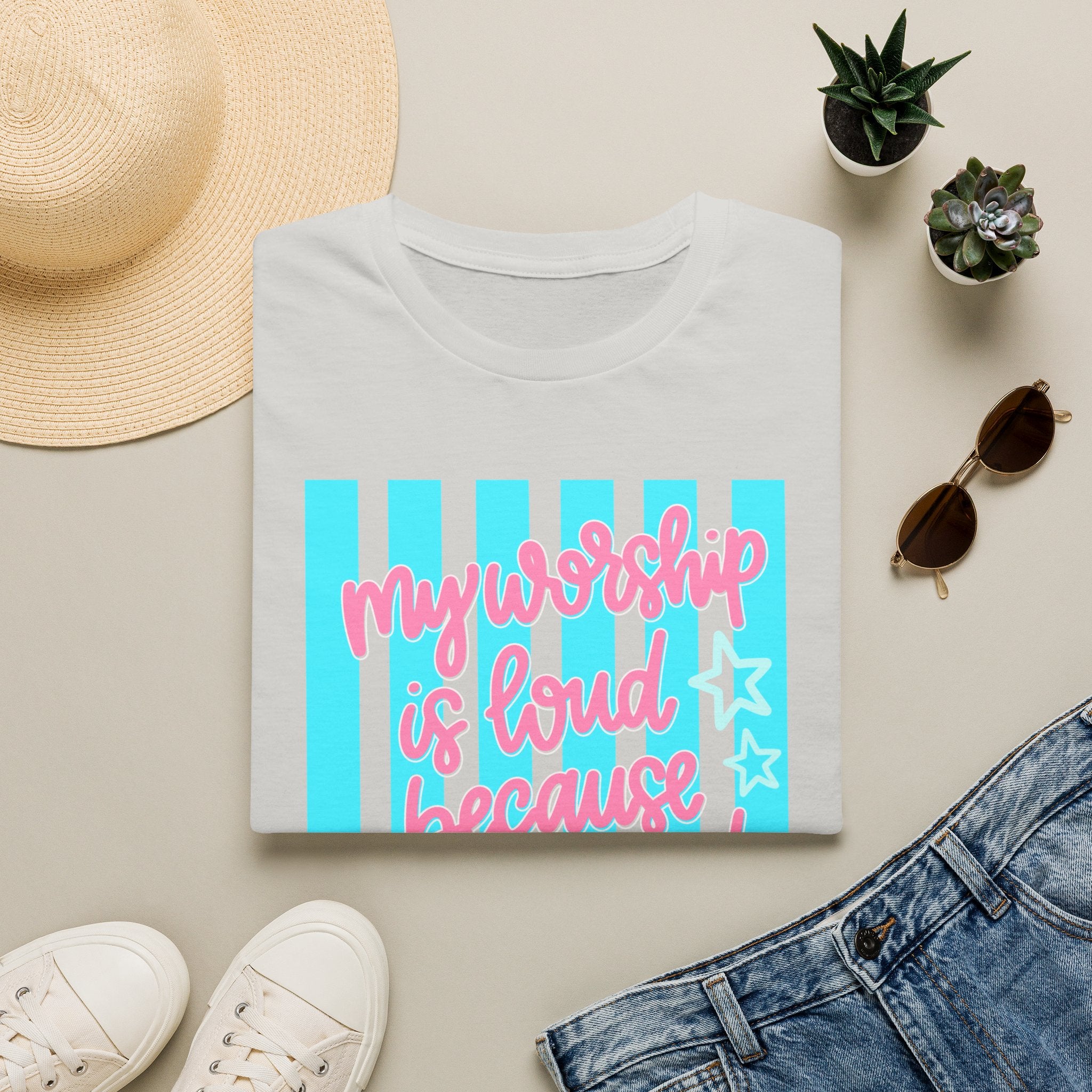 "My Worship Is Loud Because My Wounds Are Deep" Inspirational Christian Tee