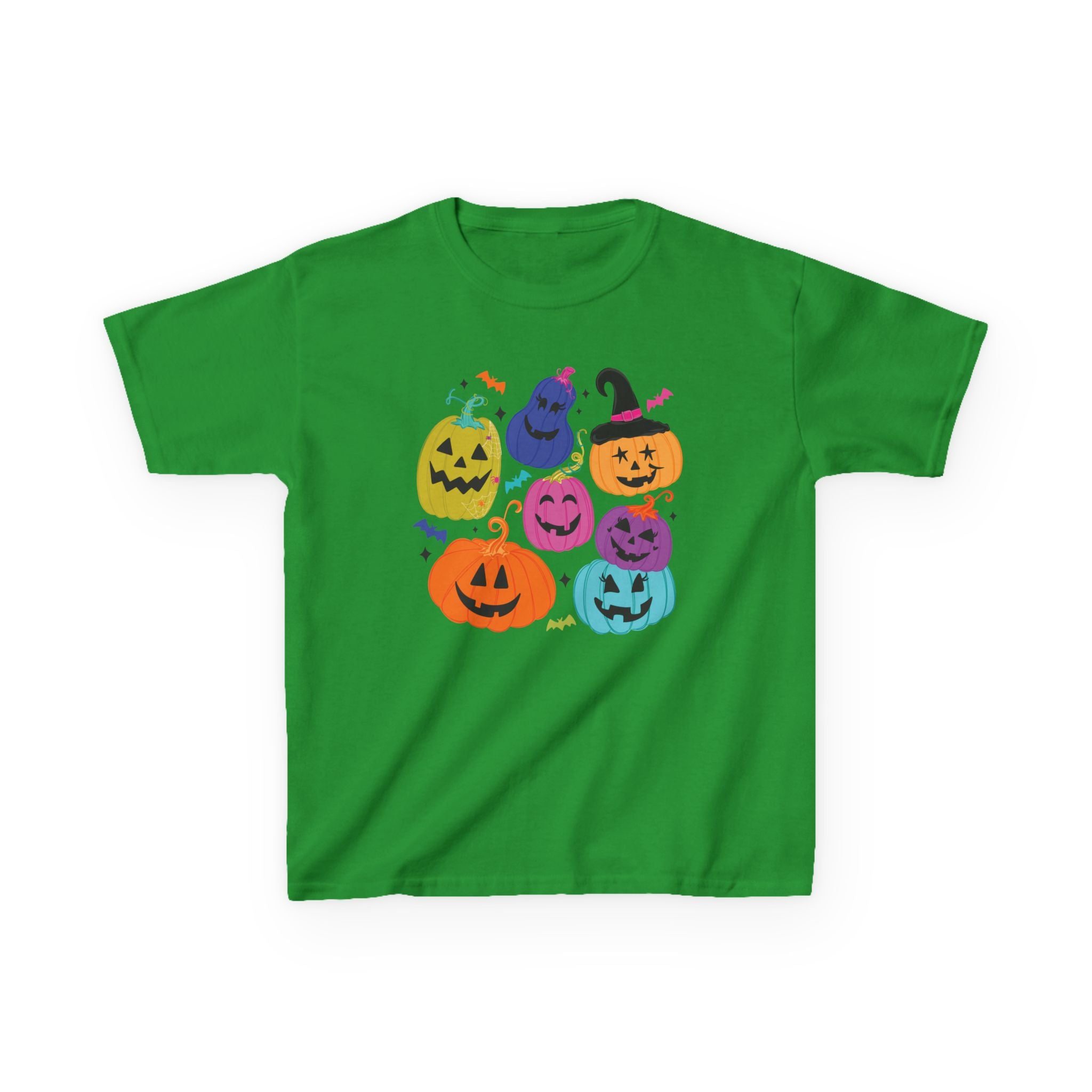 Kids Halloween Pumpkins T‑Shirt — Colorful Jack‑O'Lanterns Cute Trick or Treat Tee