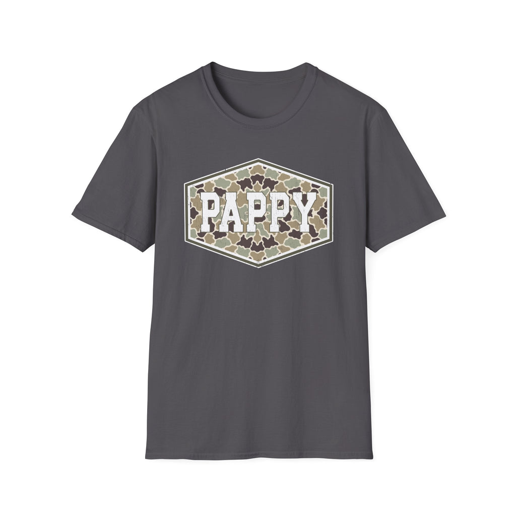 Pappy Camo Badge T-Shirt — Vintage Military-Inspired 'PAPPY' Tee for Dads & Grandfathers