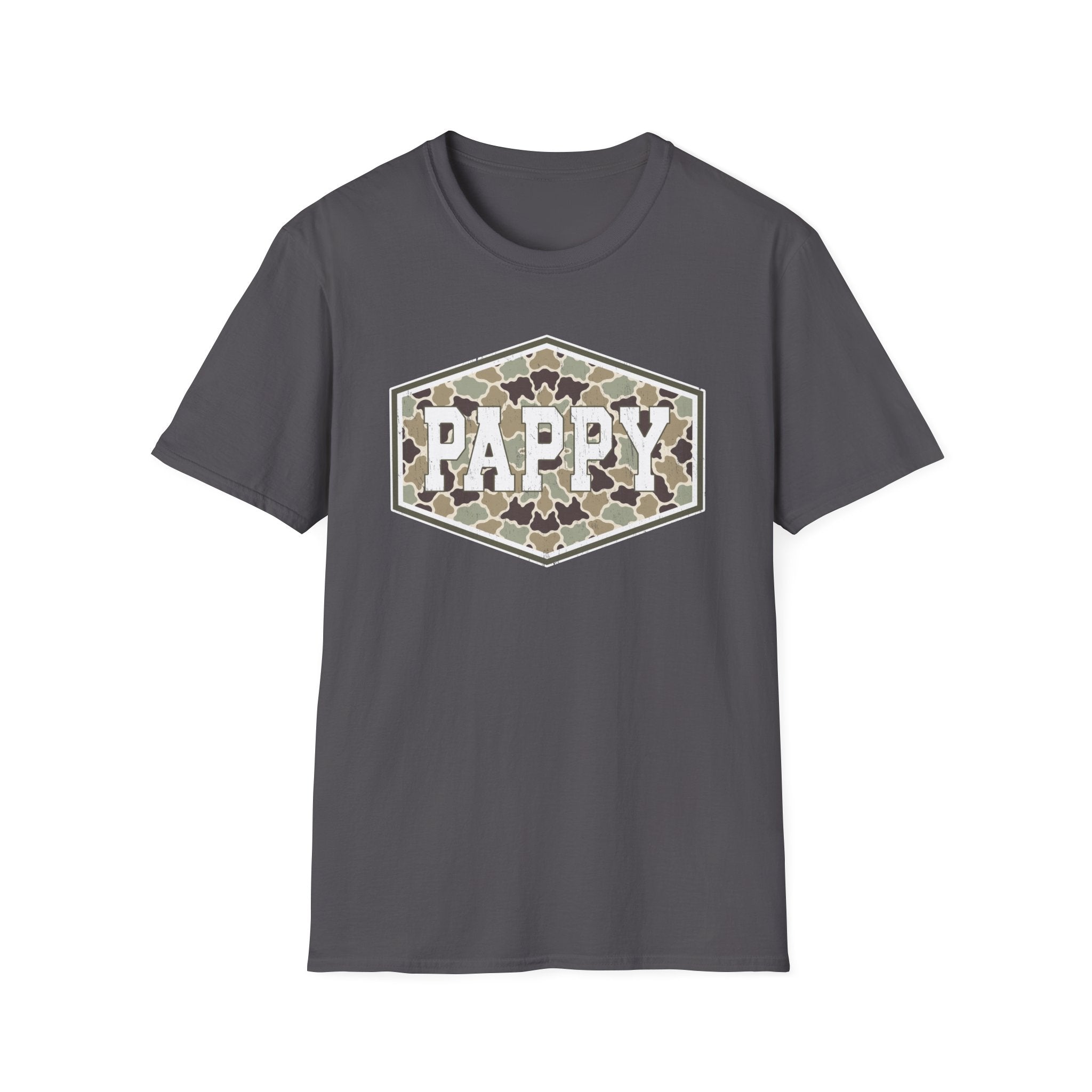 Pappy Camo Badge T-Shirt — Vintage Military-Inspired 'PAPPY' Tee for Dads & Grandfathers