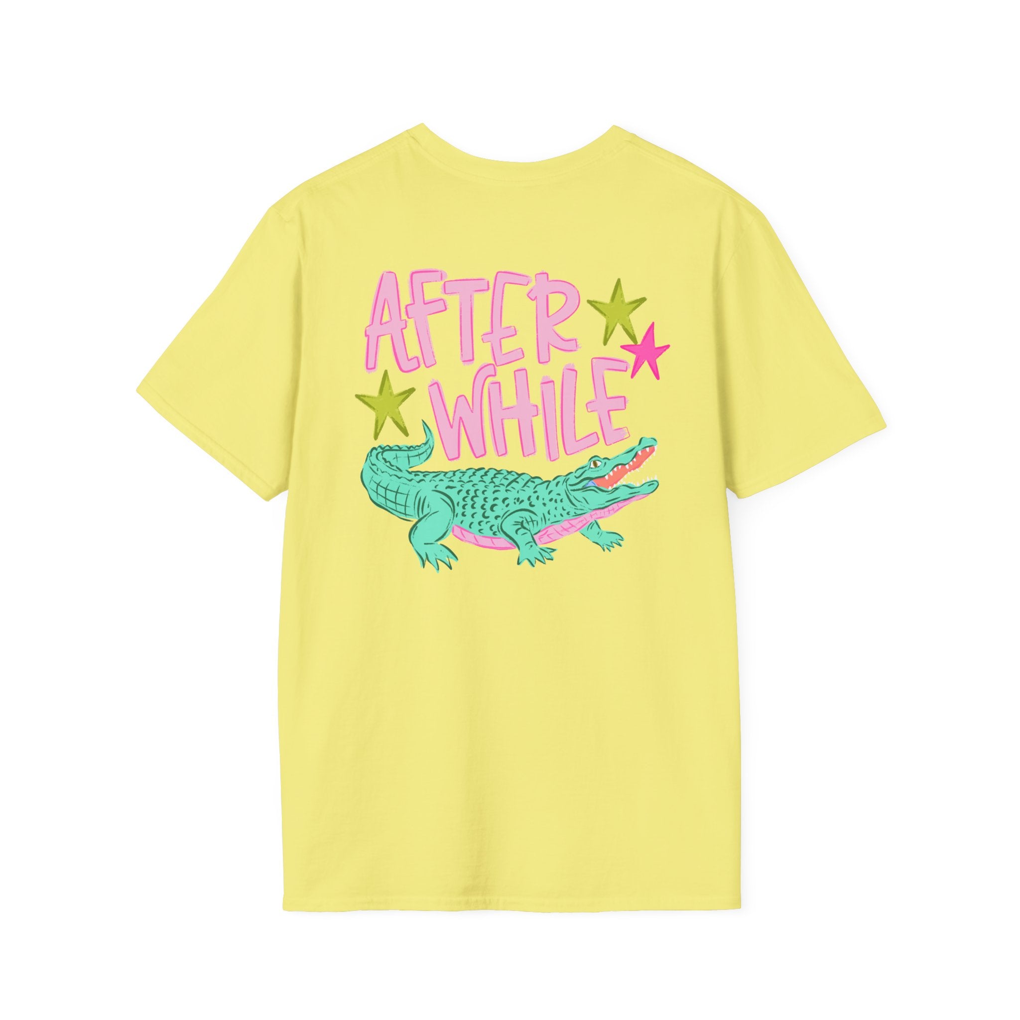 Later Croc Graphic T-Shirt — Retro Pastel Alligator Tee