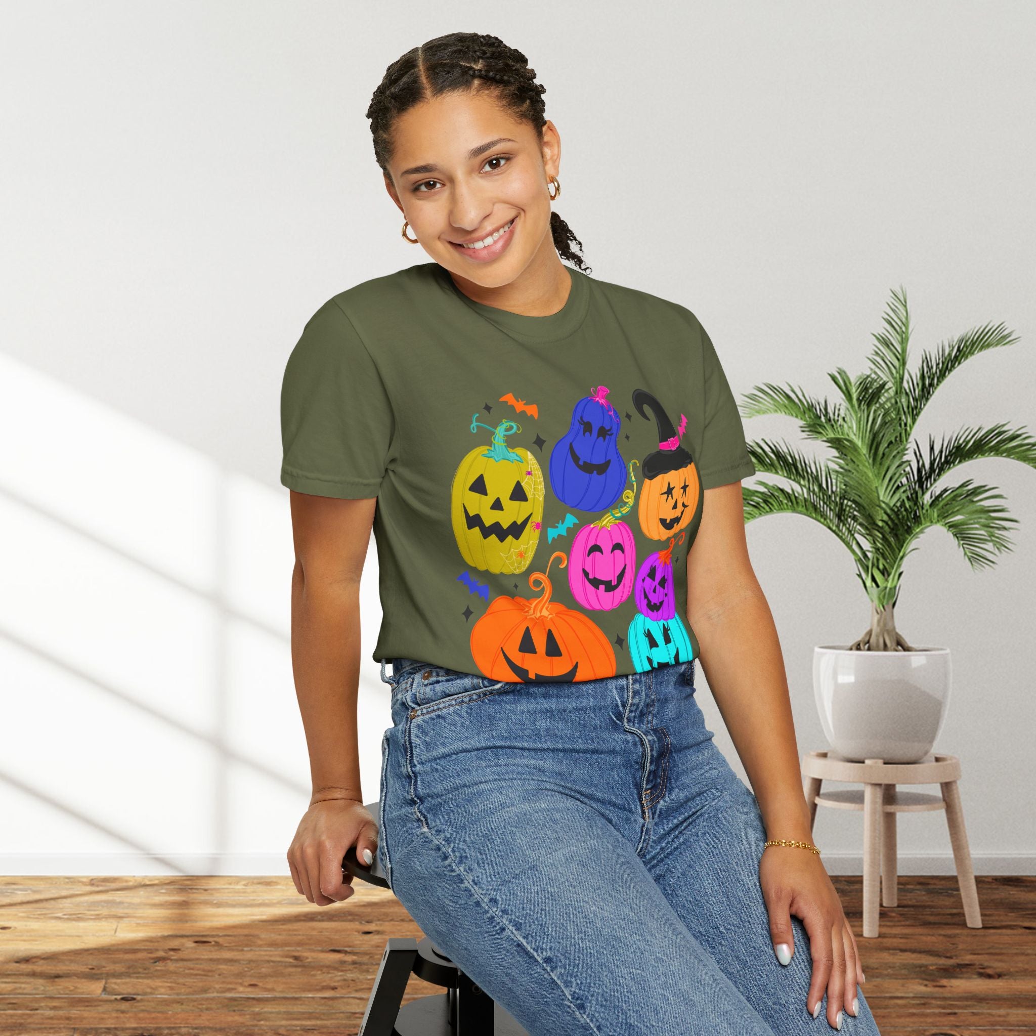 Colorful Jack-O'-Lantern Halloween T-Shirt
