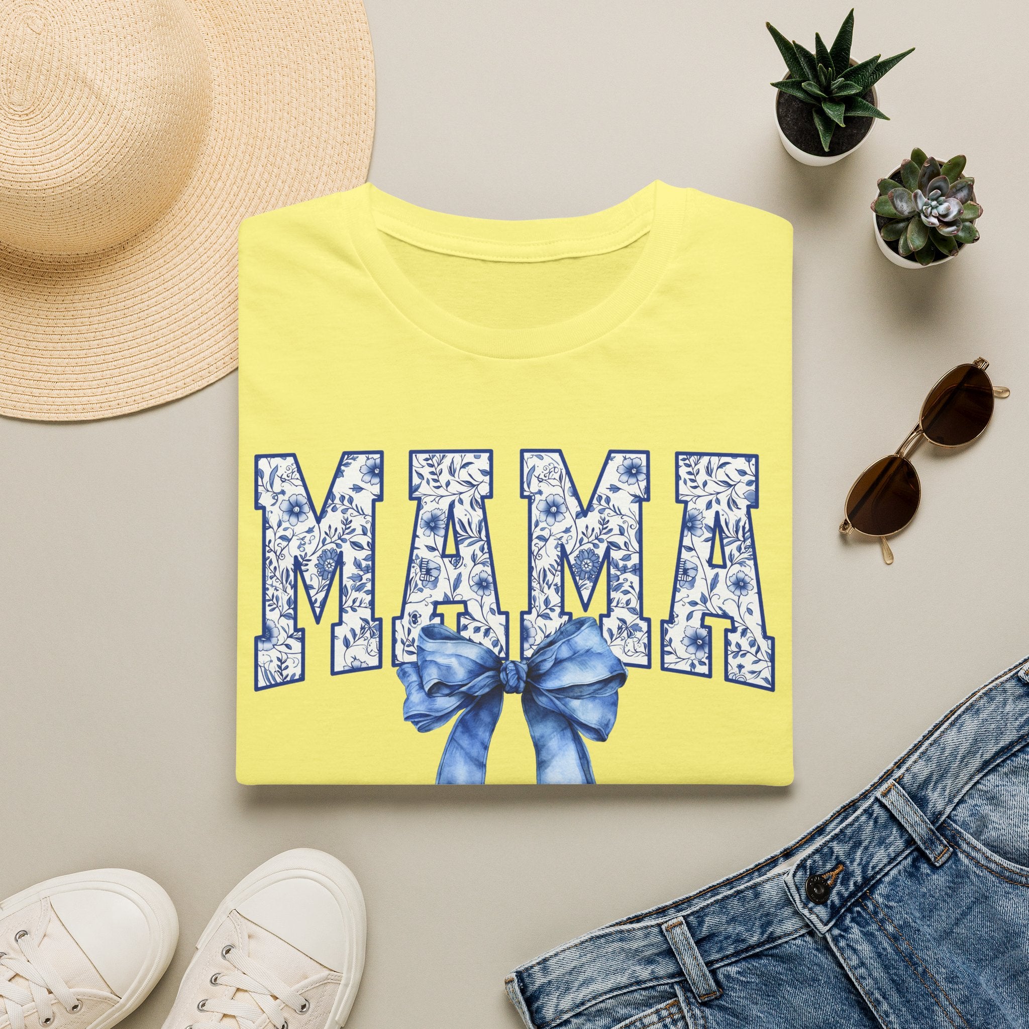Mama Floral Bow T-Shirt — Mother's Day Graphic Tee