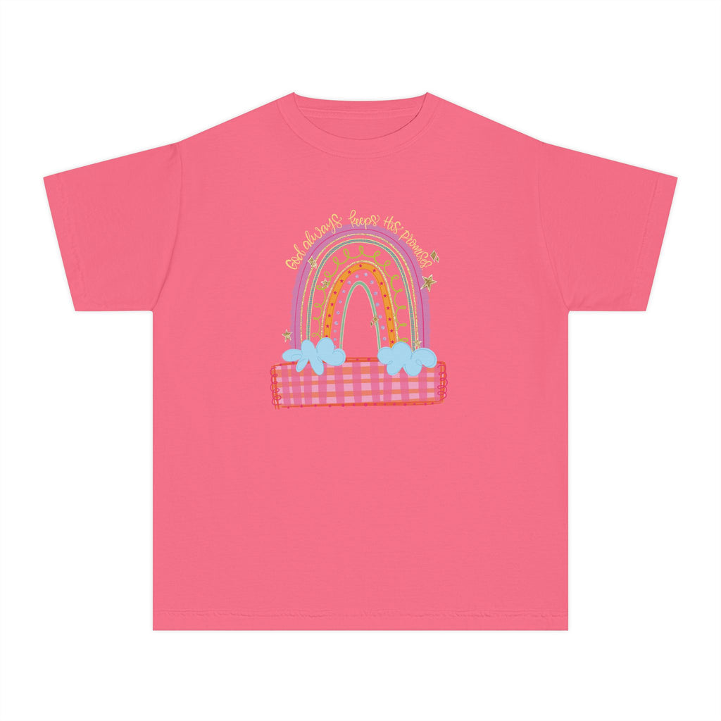 Kids Rainbow Tee — God always keeps his promises Youth Graphic T-Shirt