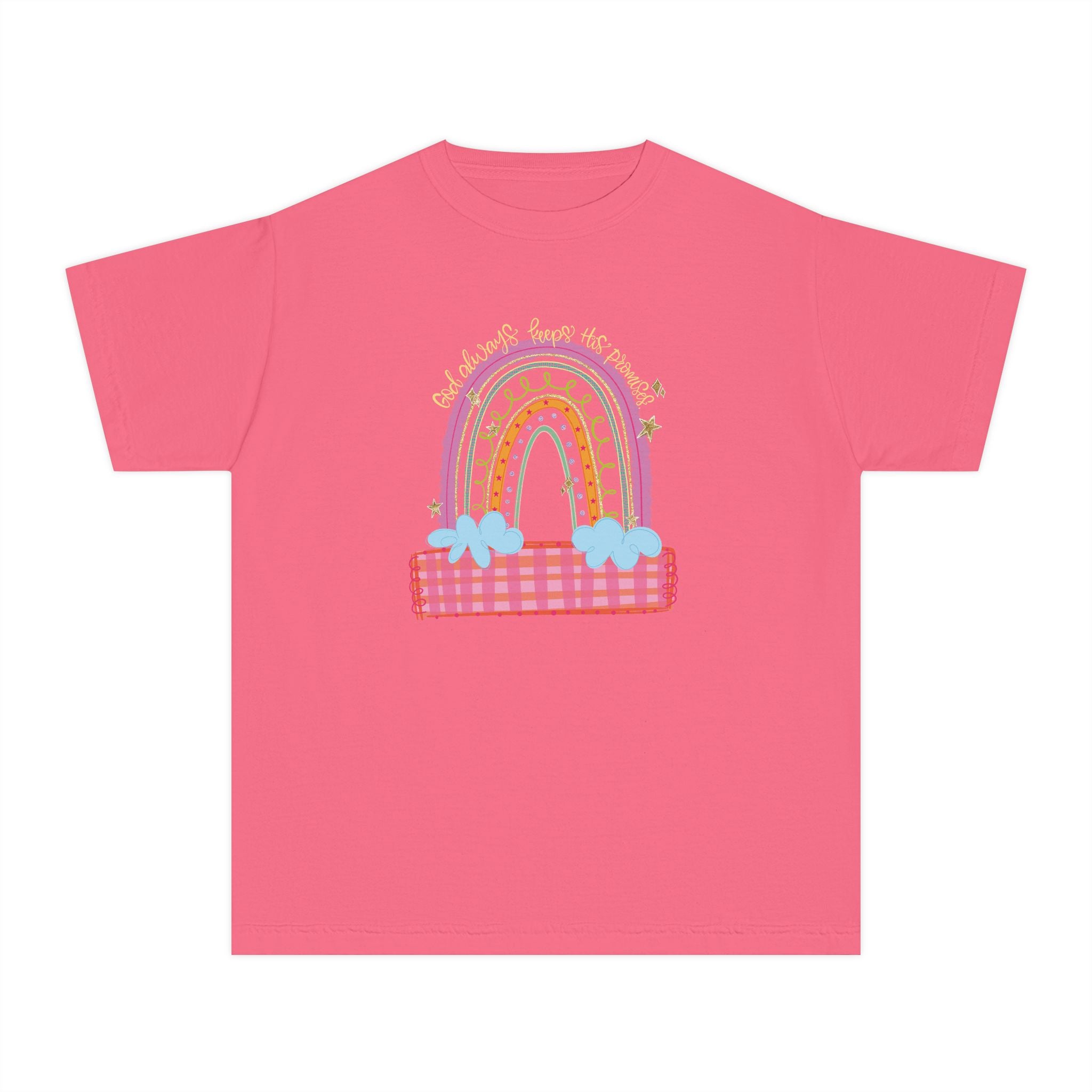 Kids Rainbow Tee — God always keeps his promises Youth Graphic T-Shirt