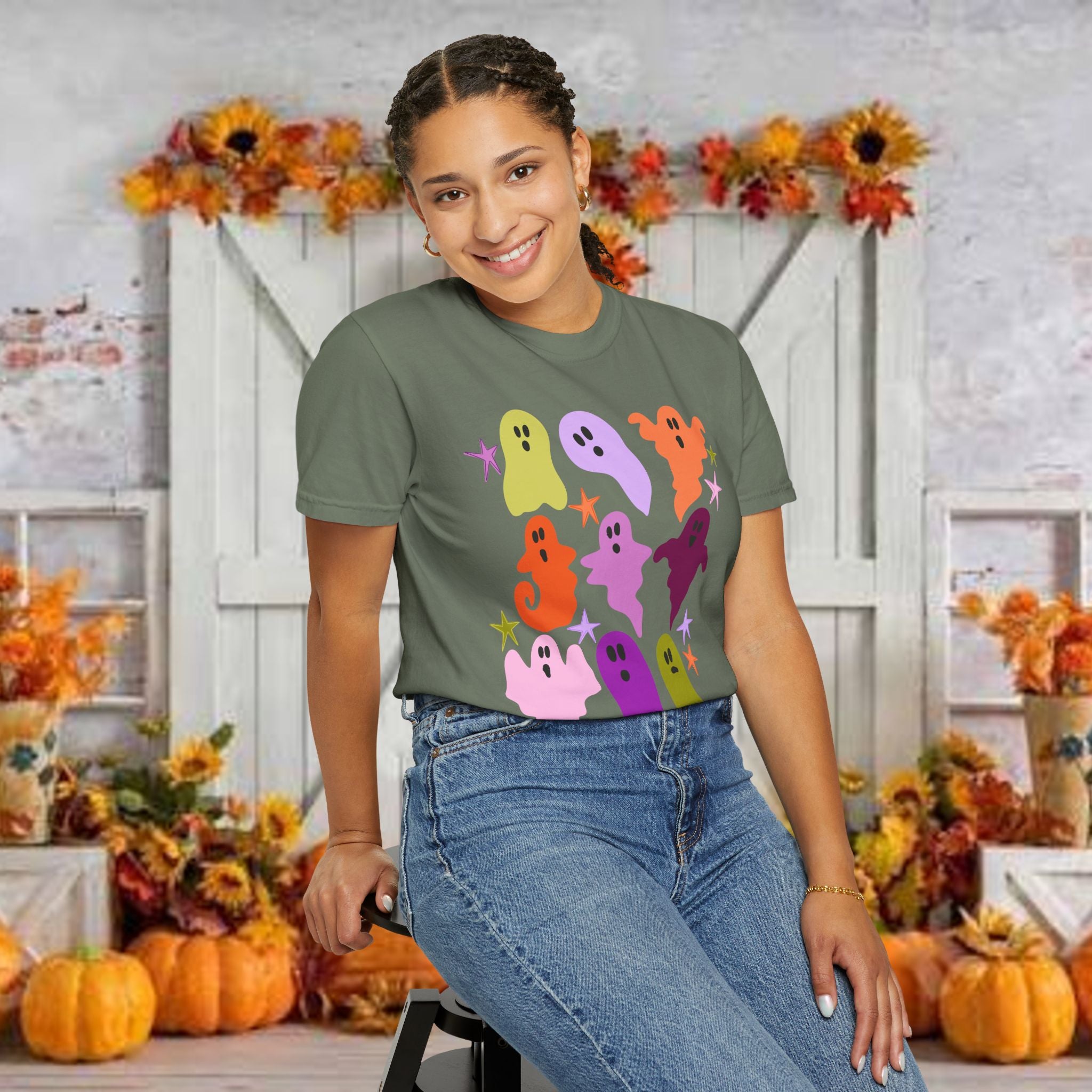 Cute Colorful Ghosts Halloween T-Shirt