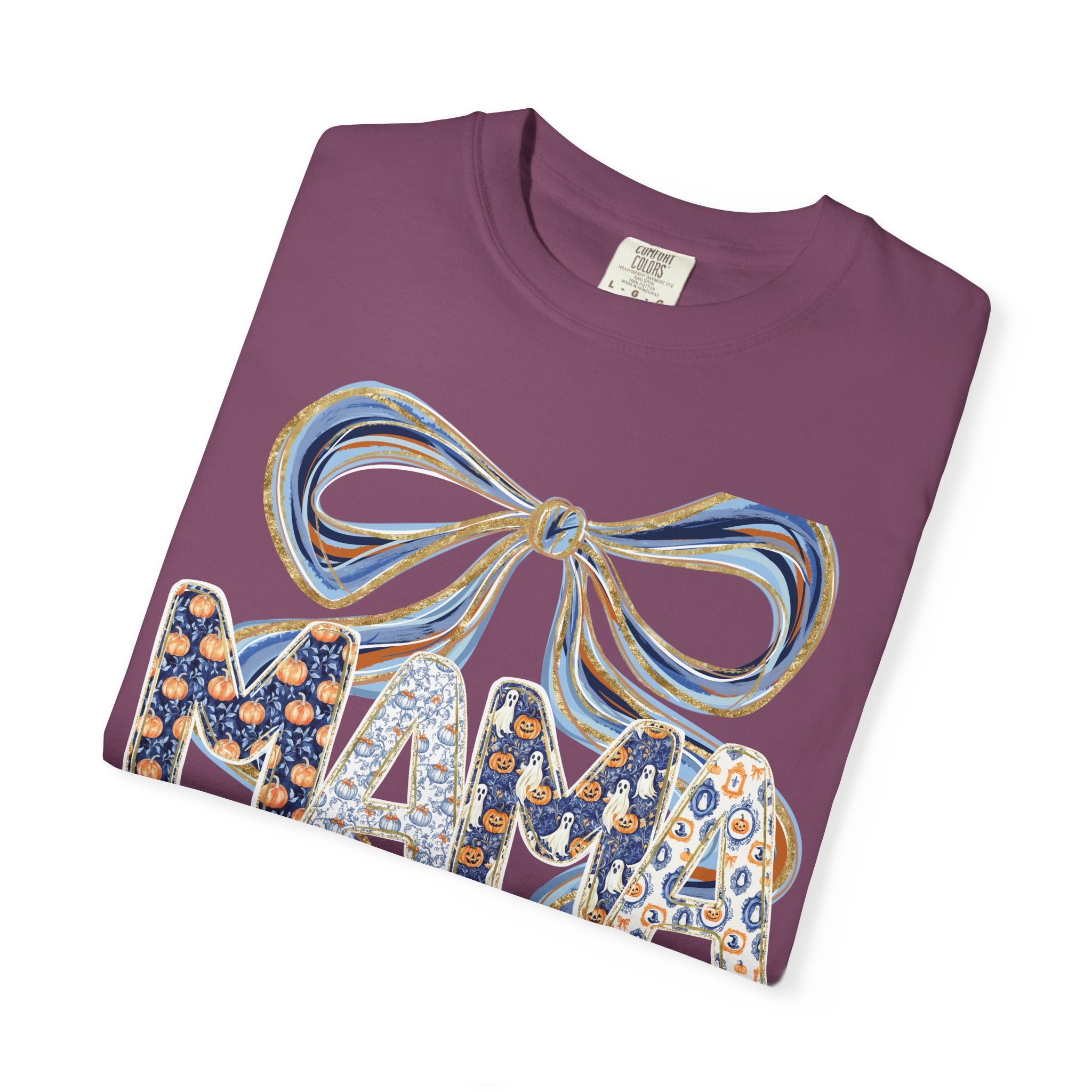 Fall Pumpkin Mama Bow - Comfort Color