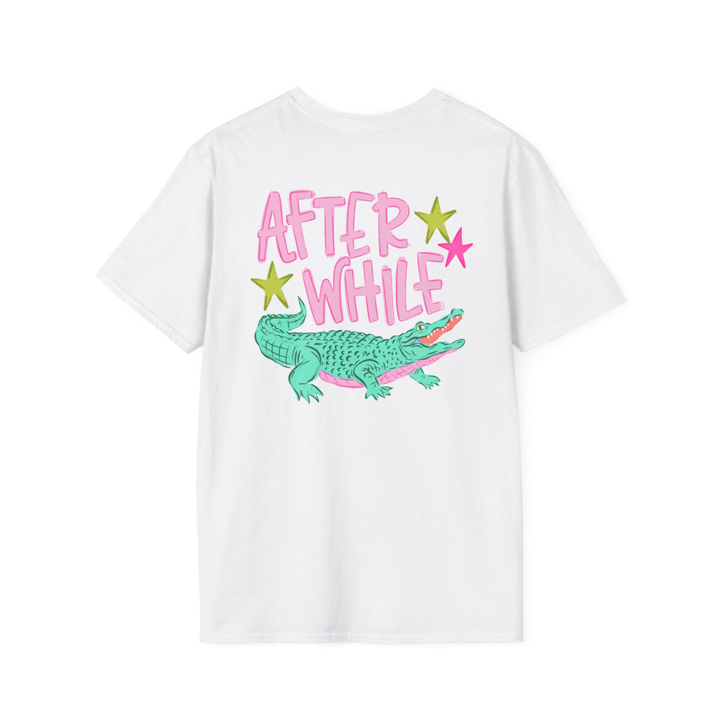 Later Croc Graphic T-Shirt — Retro Pastel Alligator Tee