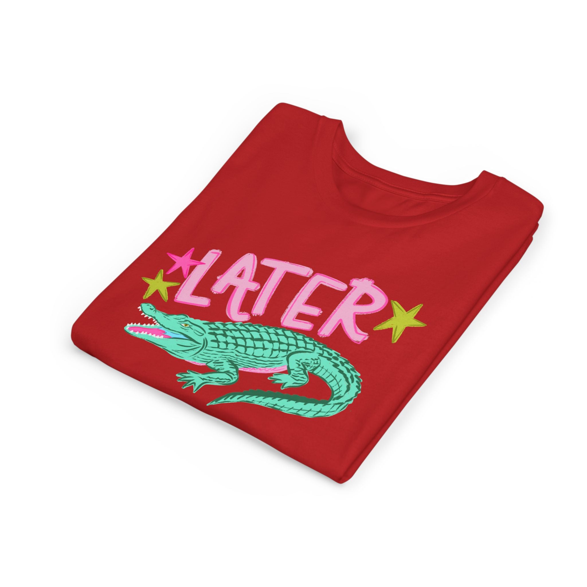 Youth Tee — "Later/After While" Retro Crocodile Graphic