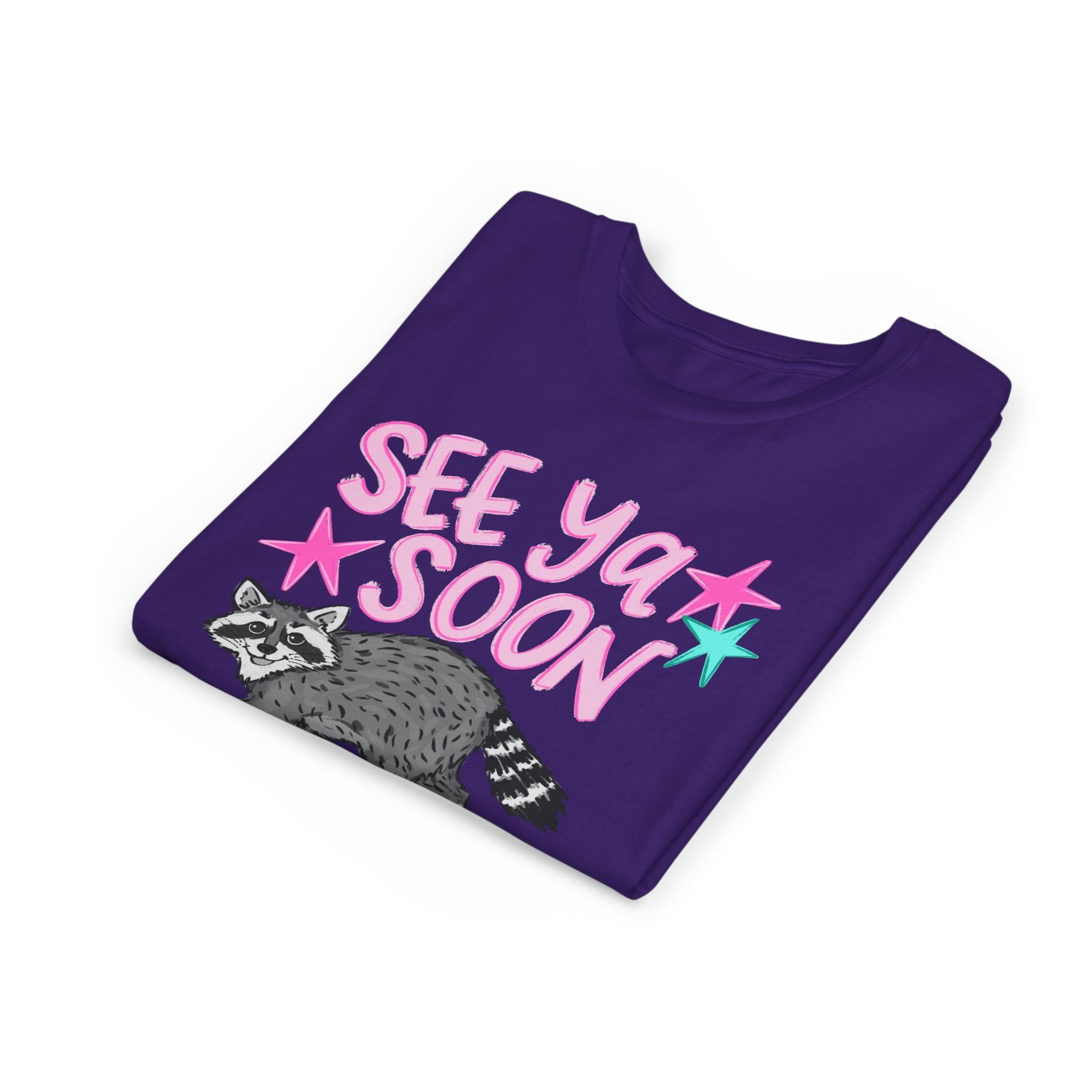 Youth Tee — "See Ya Soon" Raccoon Graphic Shirt