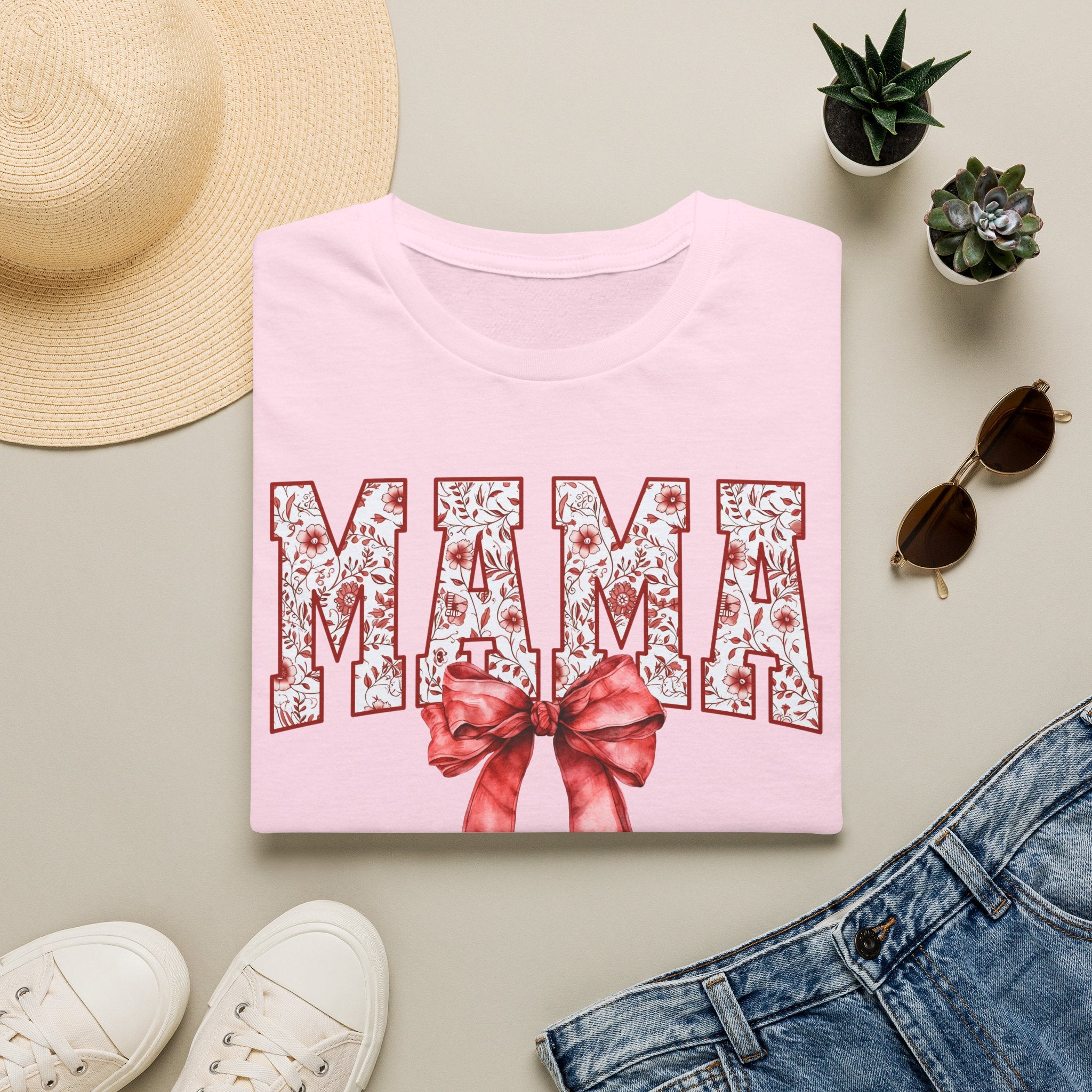 Mama Floral Bow T-Shirt — Mom Mother's Day Gift