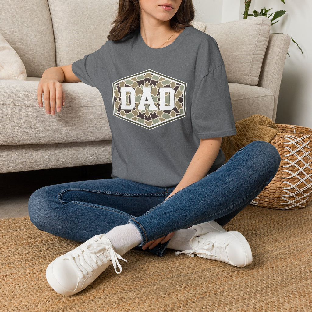 Dad Camo Badge- Gildan Soft Style