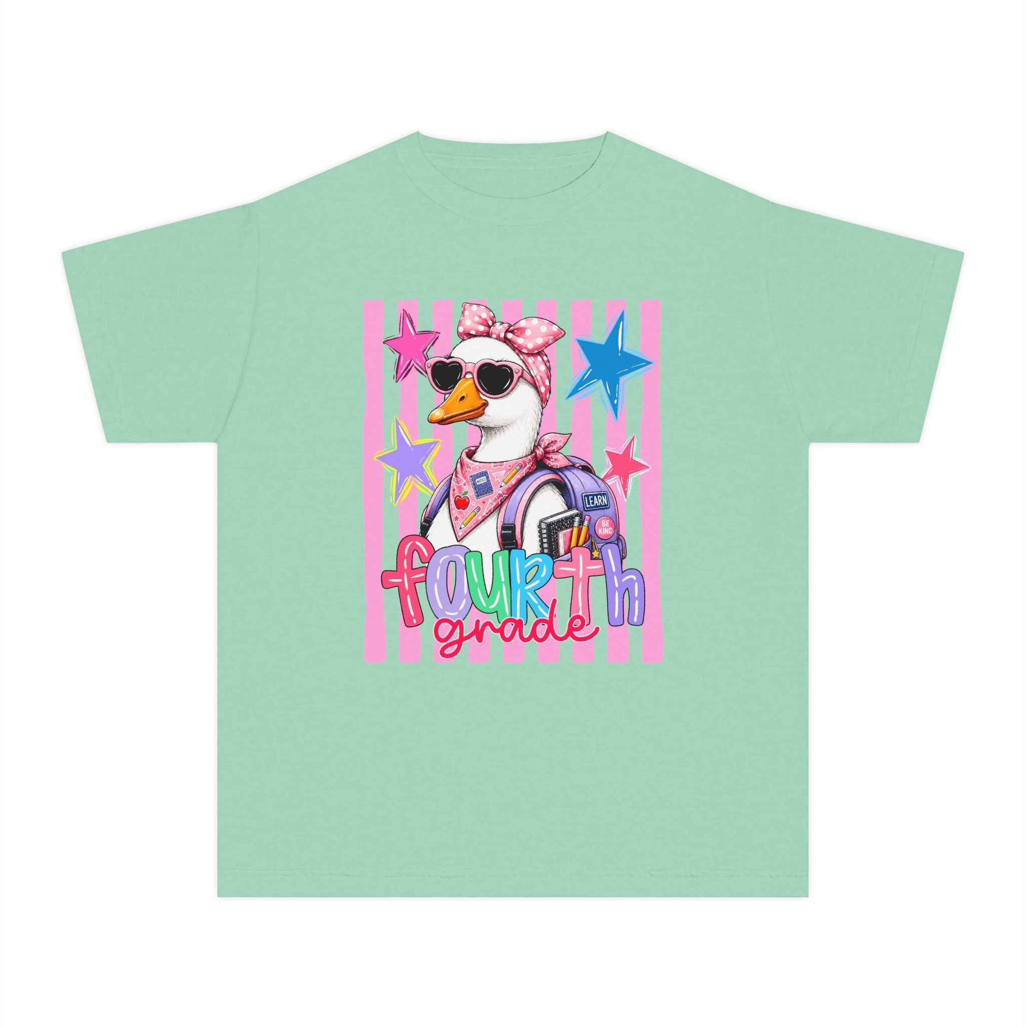 Fourth Grade Girl Duck Youth Tee — Cute Back-to-School Shirt for Girls