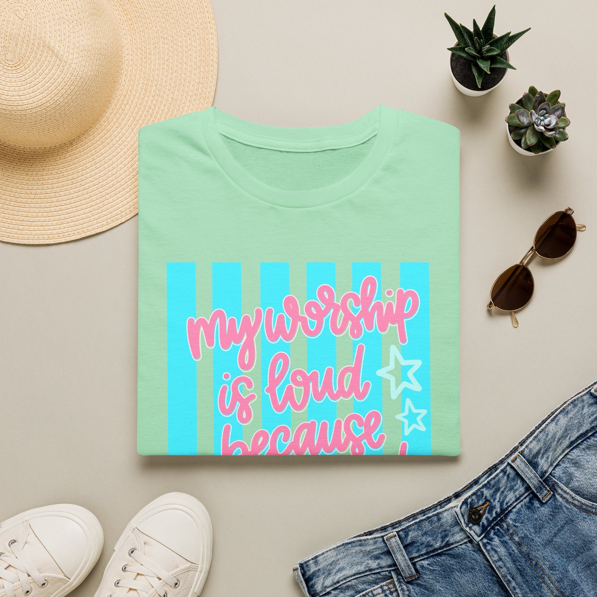 "My Worship Is Loud Because My Wounds Are Deep" Inspirational Christian Tee