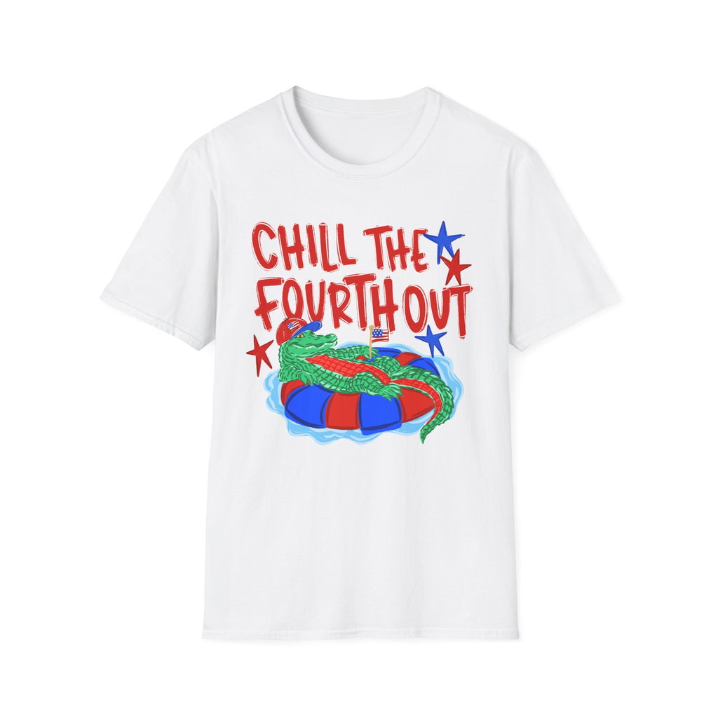 T-Shirt — “Chill the Fourth Out” Patriotic Alligator July 4th Tee