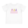 Toddler Tee — Pastel Princess Dresses Graphic (Pink Gingham)