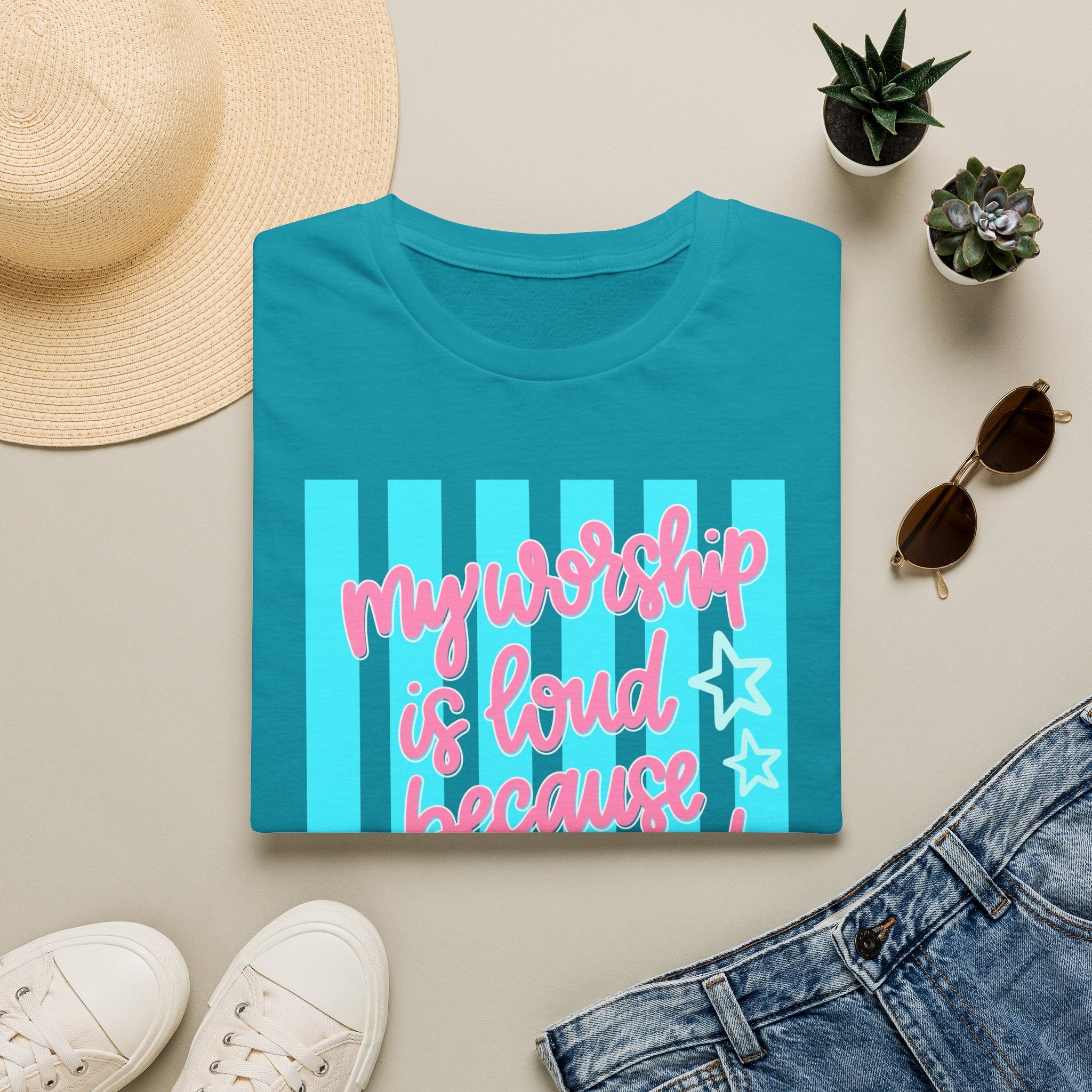 "My Worship Is Loud Because My Wounds Are Deep" Inspirational Christian Tee