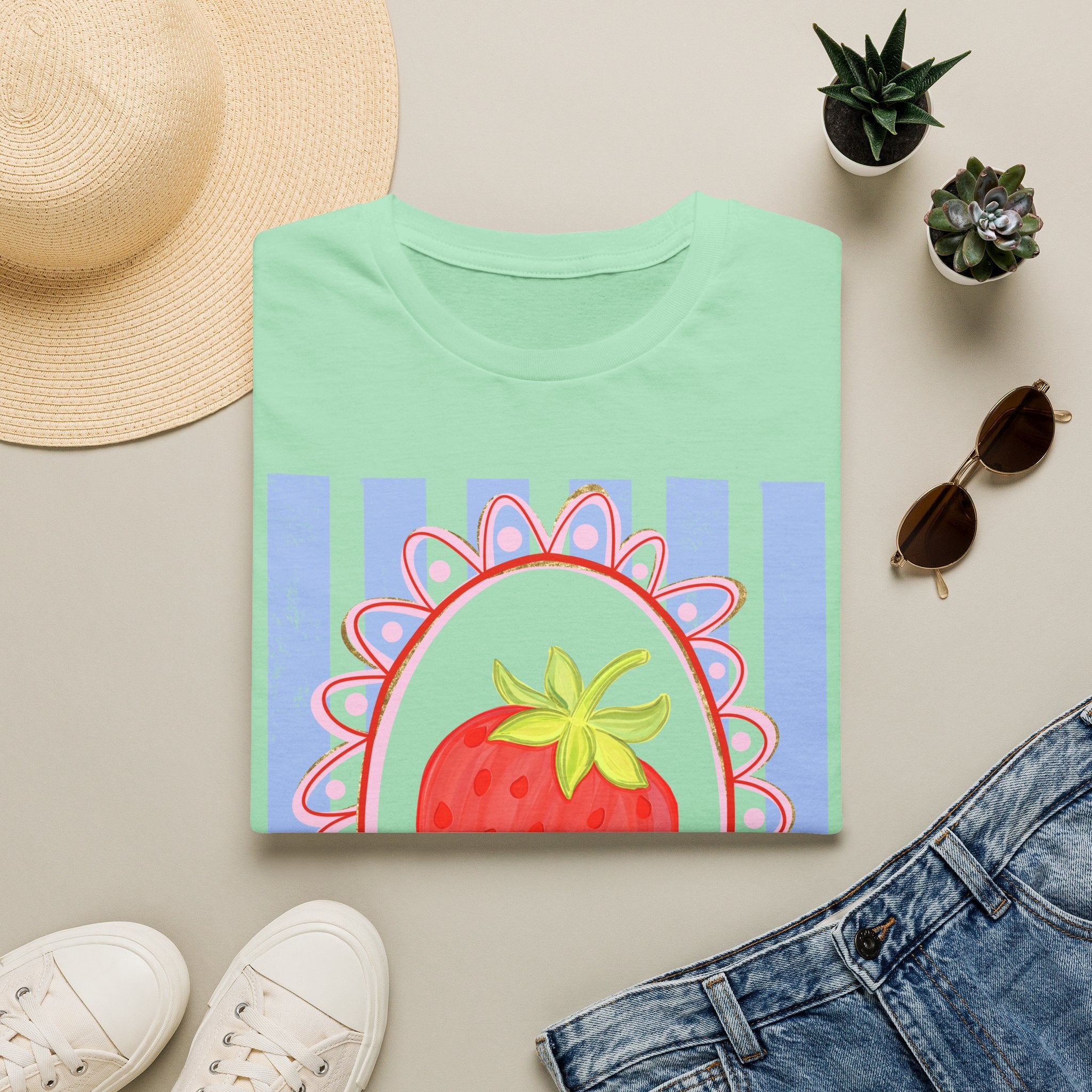 Strawberry with Frame - Gildan Soft Style