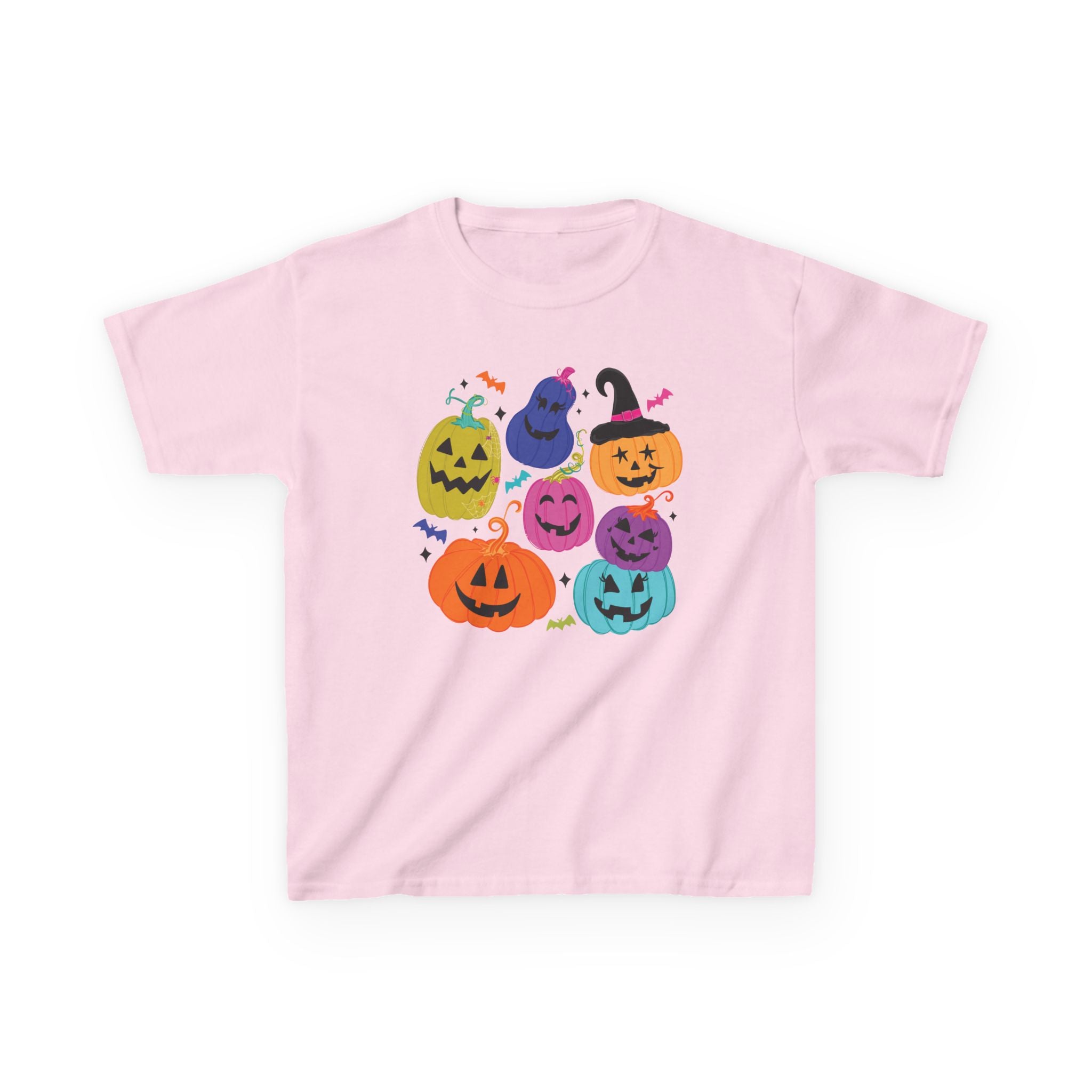 Kids Halloween Pumpkins T‑Shirt — Colorful Jack‑O'Lanterns Cute Trick or Treat Tee