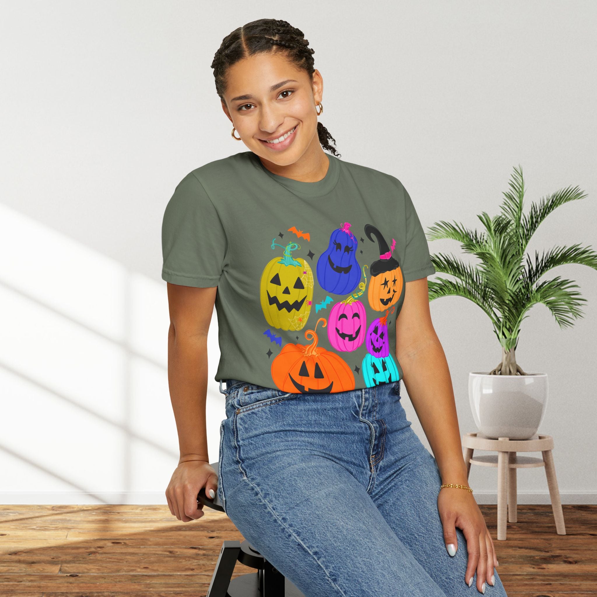 Colorful Jack-O'-Lantern Halloween T-Shirt
