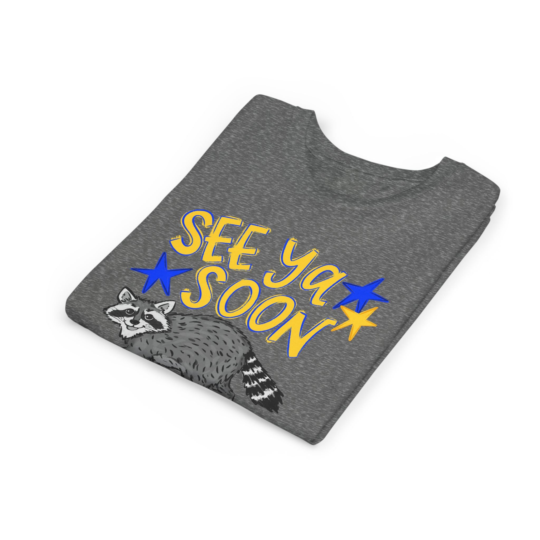 Youth Tee — “See Ya Soon” Raccoon Graphic Kids Shirt