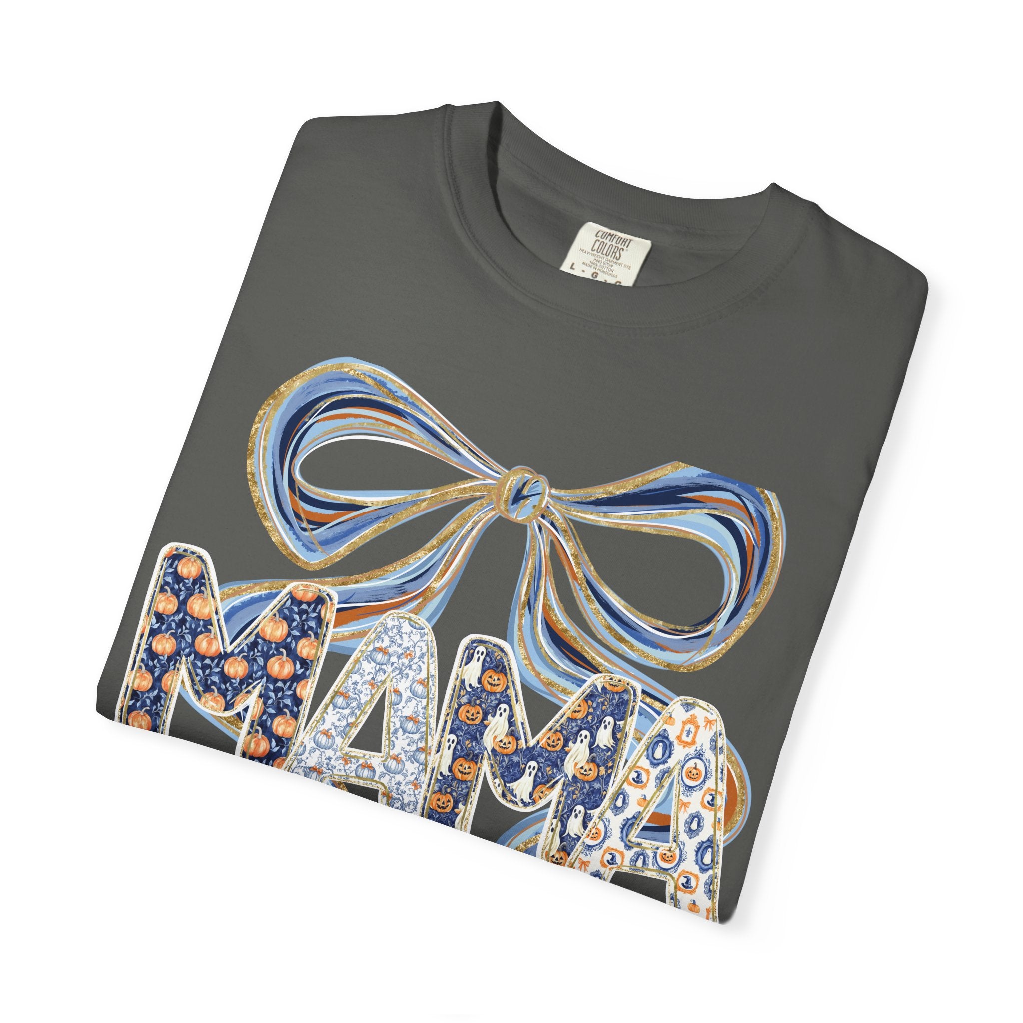 Fall Pumpkin Mama Bow - Comfort Color