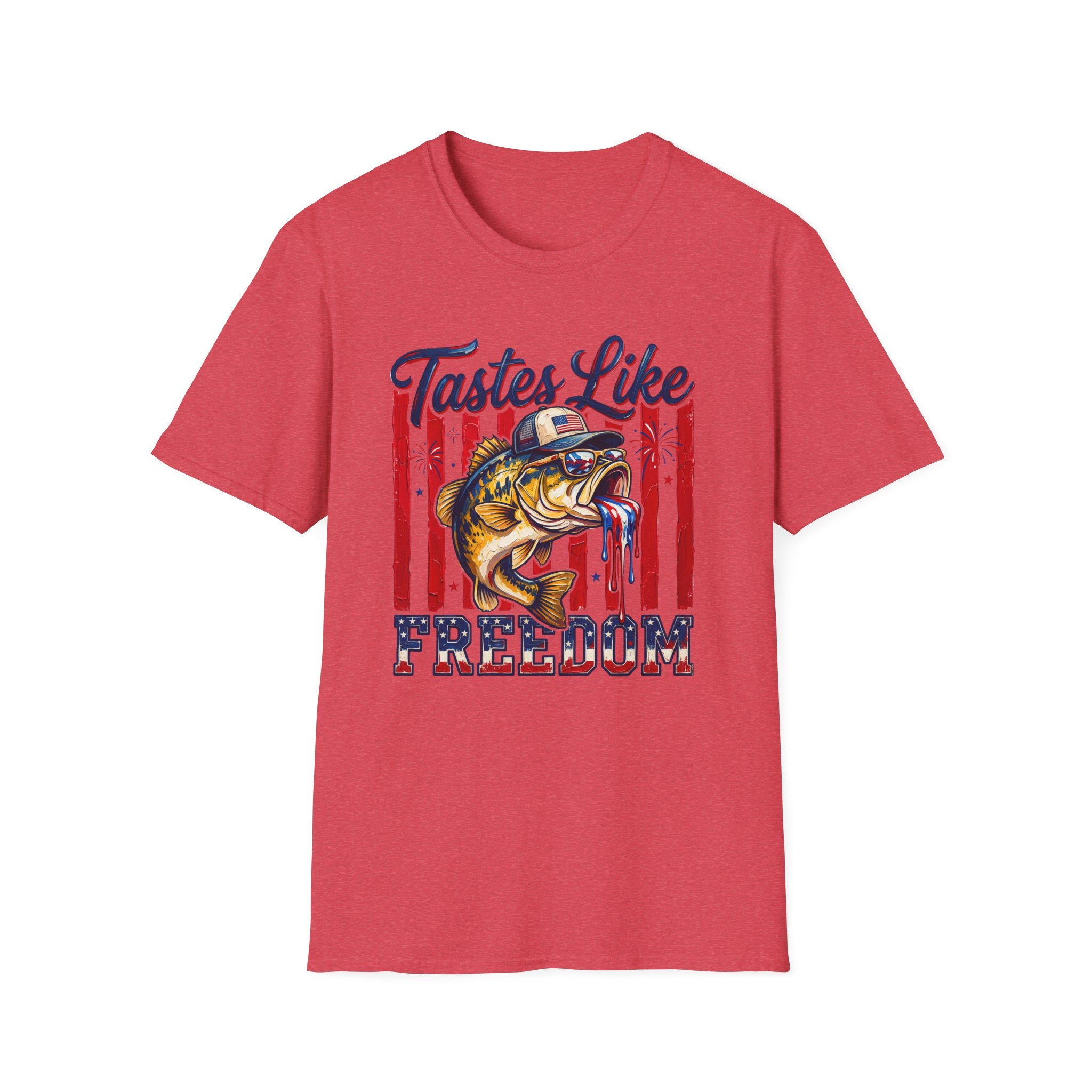 “Tastes Like Freedom” Patriotic Fishing Graphic Tee