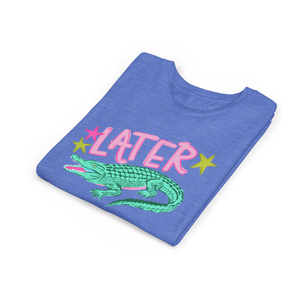 Youth Tee — "Later/After While" Retro Crocodile Graphic