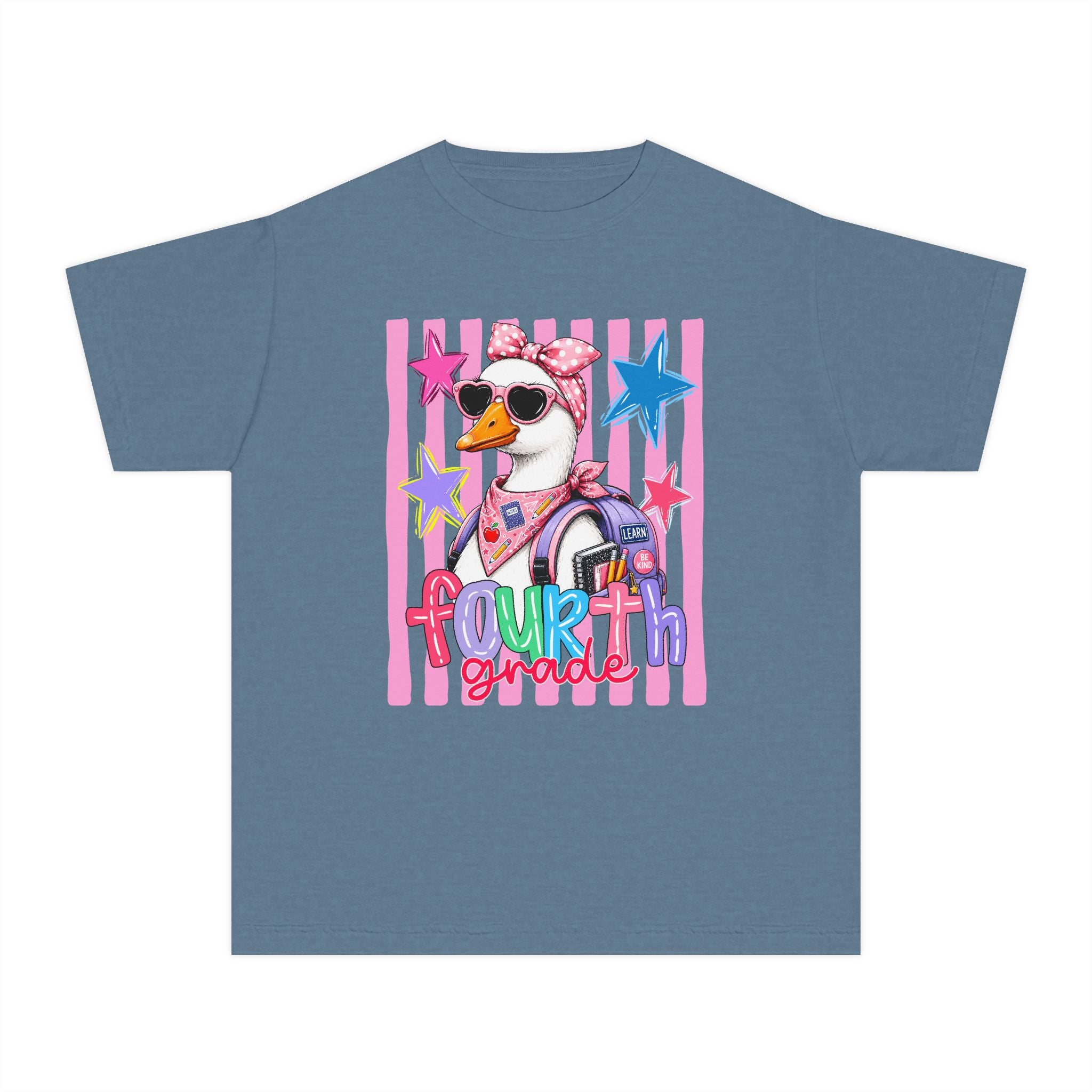 Fourth Grade Girl Duck Youth Tee — Cute Back-to-School Shirt for Girls