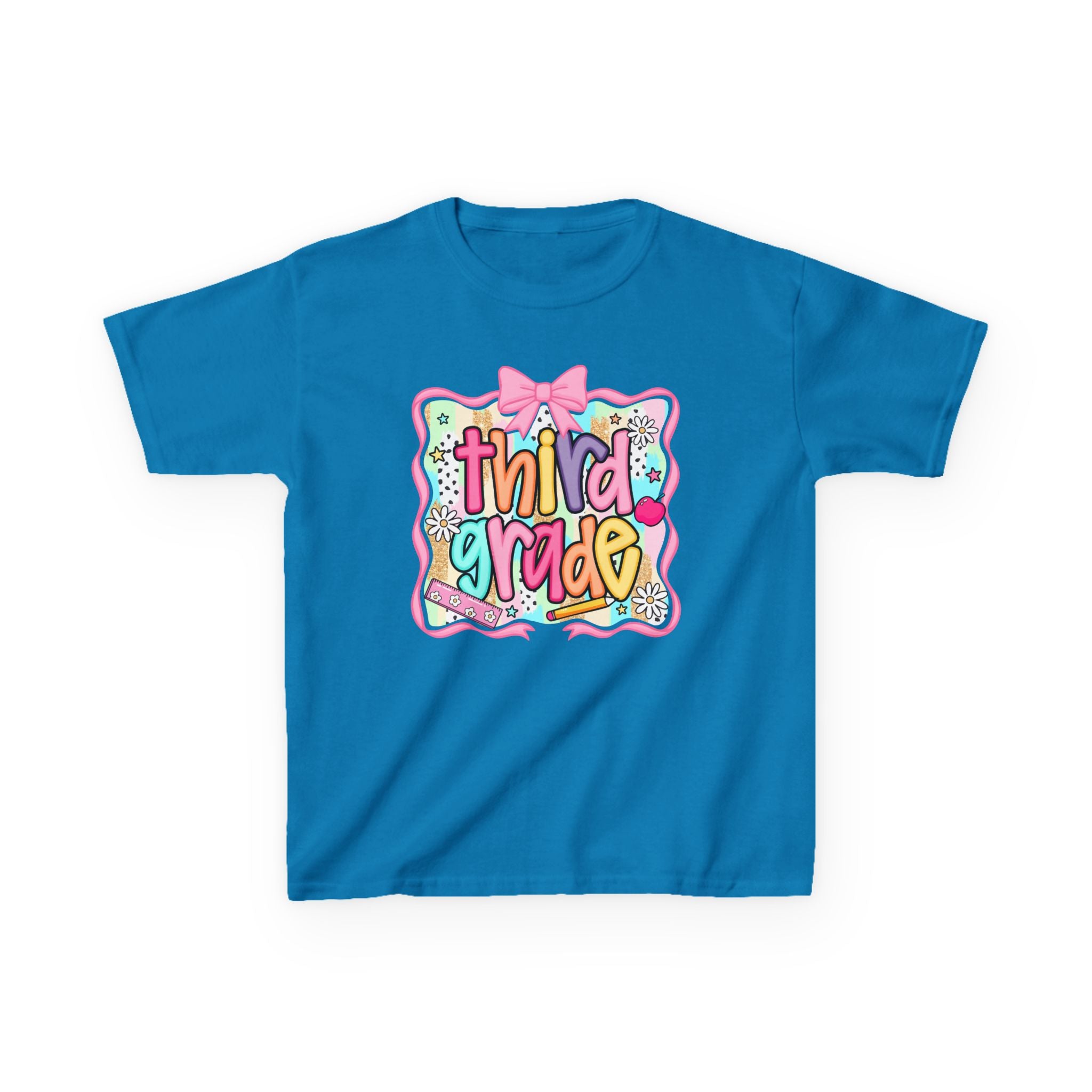 Third Grade Kids T‑Shirt — Colorful Back-to-School Design