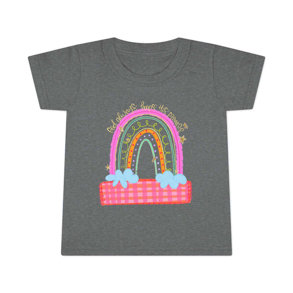 Toddler T-Shirt — Colorful Rainbow  God always keeps his promises