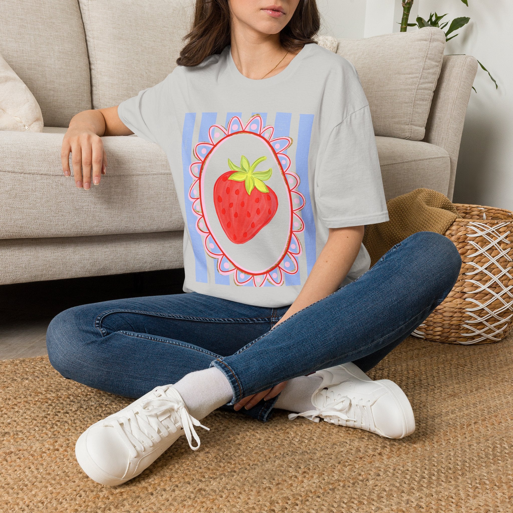 Strawberry with Frame - Gildan Soft Style