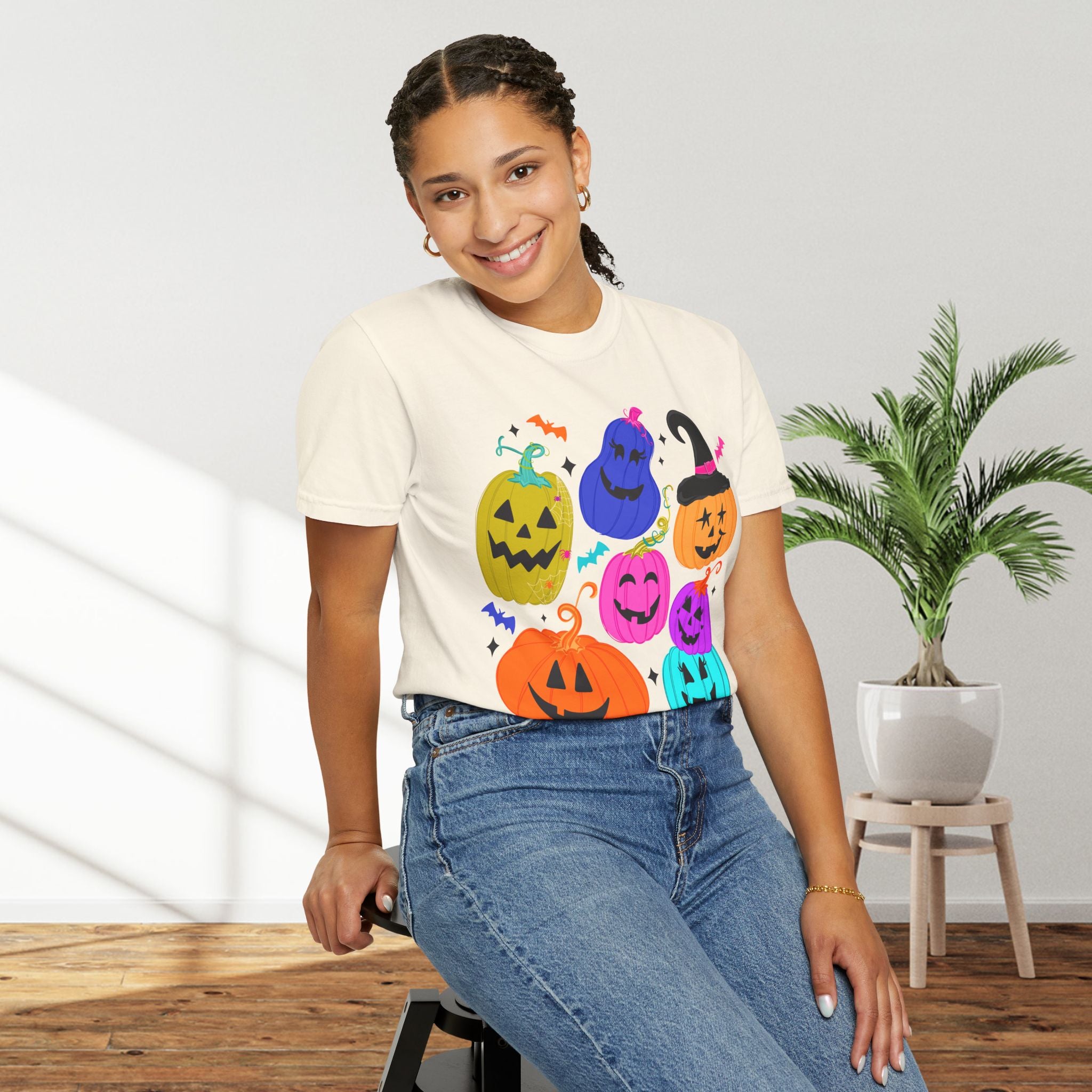 Colorful Jack-O'-Lantern Halloween T-Shirt