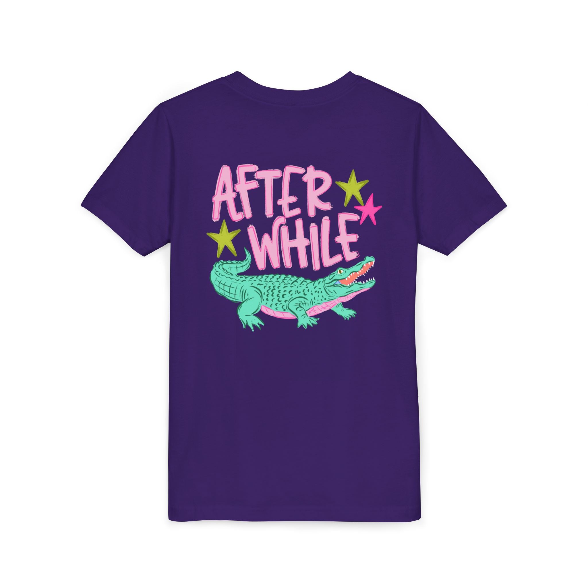 Youth Tee — "Later/After While" Retro Crocodile Graphic
