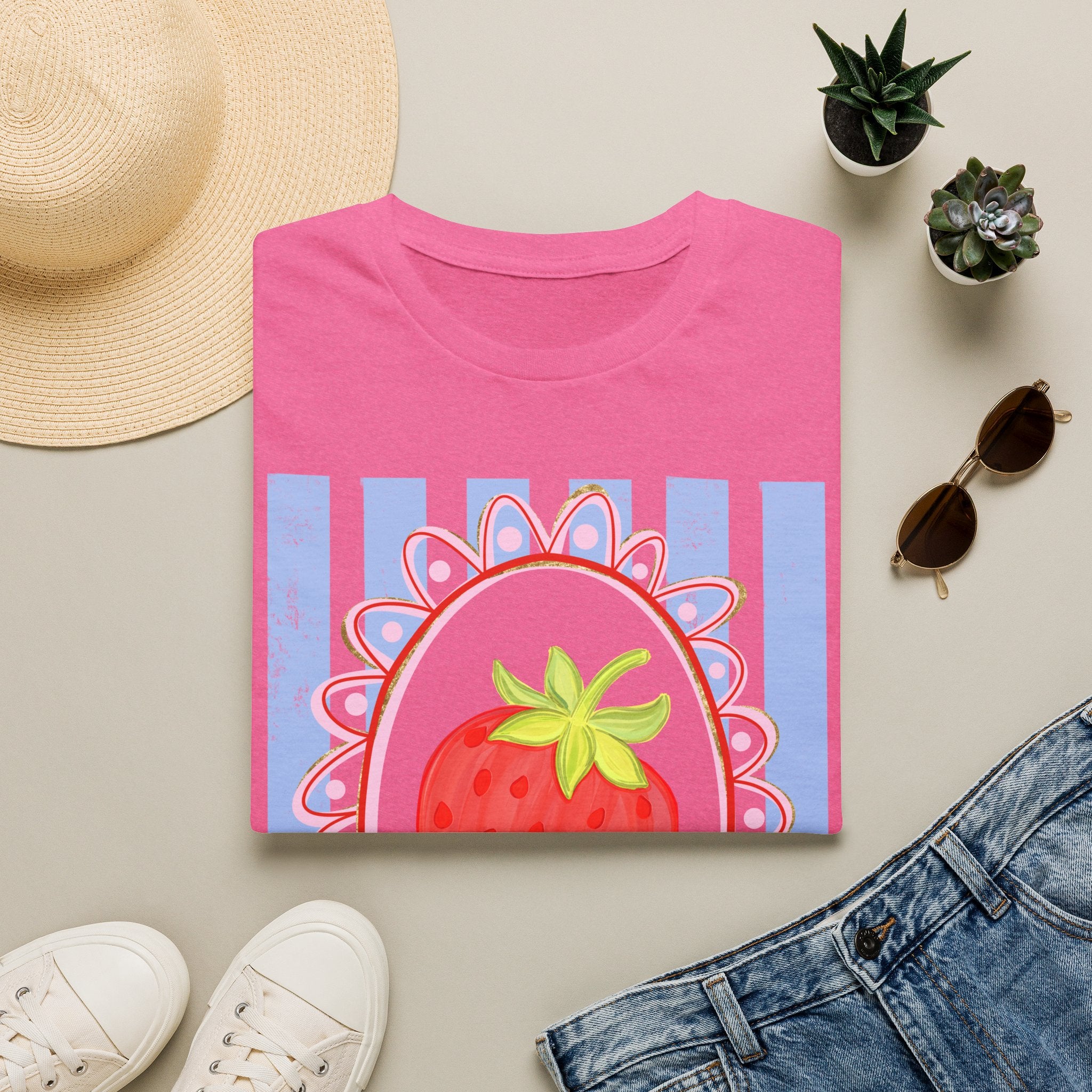 Strawberry with Frame - Gildan Soft Style