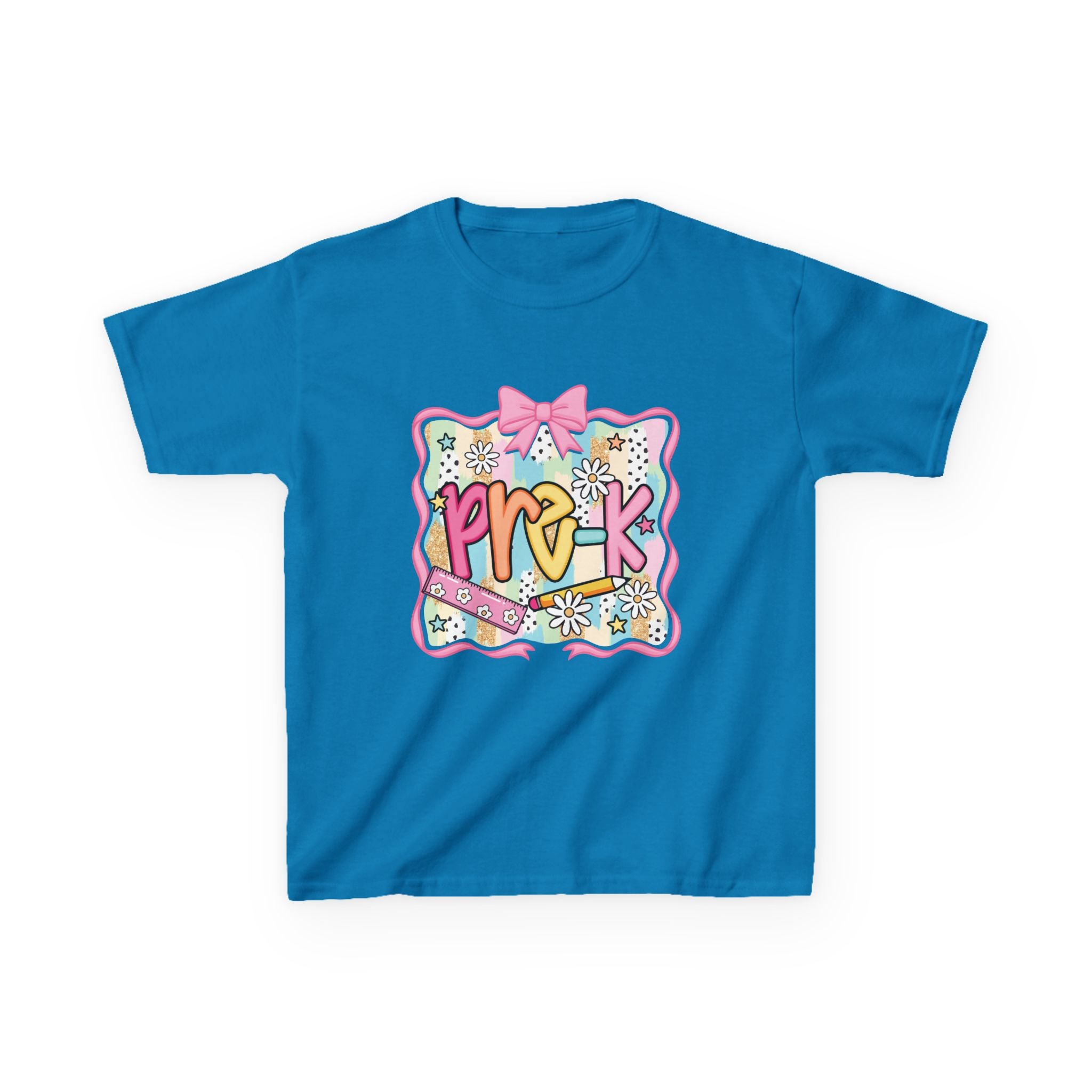 Kids Tee — Colorful 'Pre-K' Floral Design