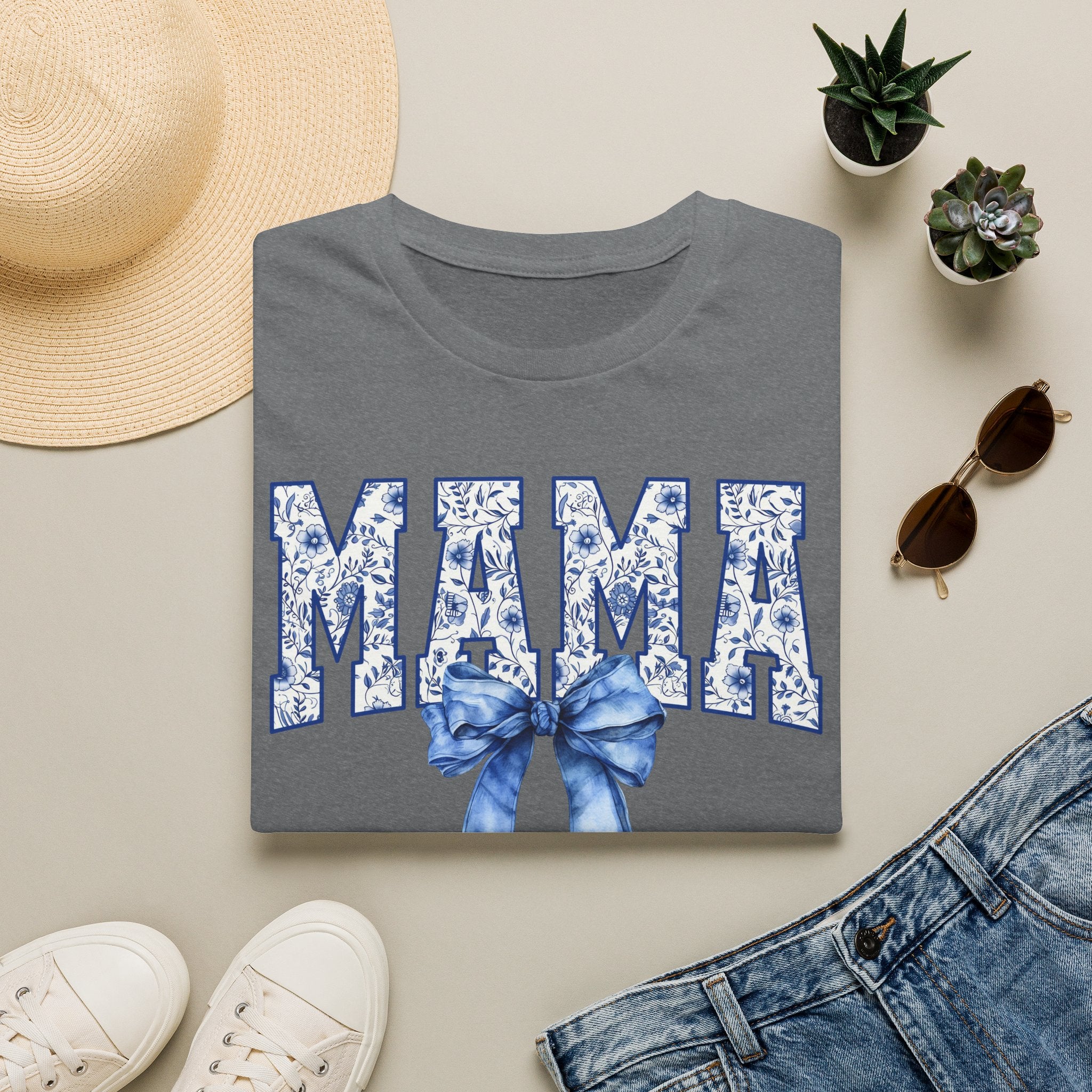 Mama Floral Bow T-Shirt — Mother's Day Graphic Tee