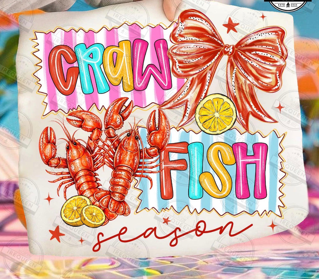 Crawfish Season T-Shirt — Colorful Cajun Seafood Graphic Tee