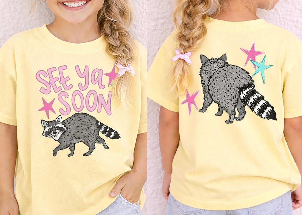 Youth Tee — "See Ya Soon" Raccoon Graphic Shirt