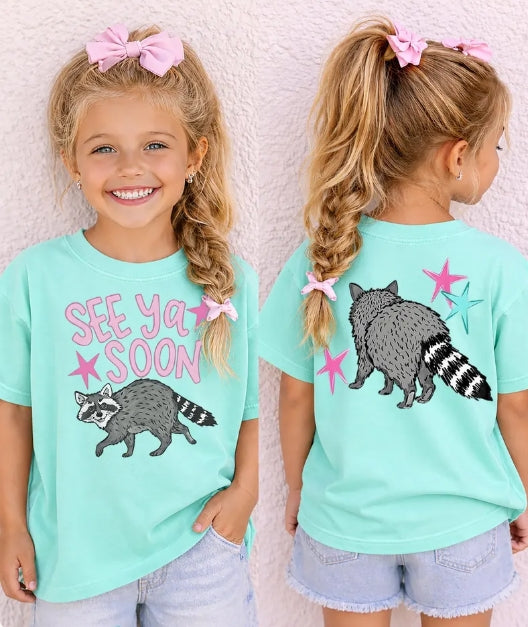 Toddler Tee — "See Ya Soon" Raccoon Graphic Shirt