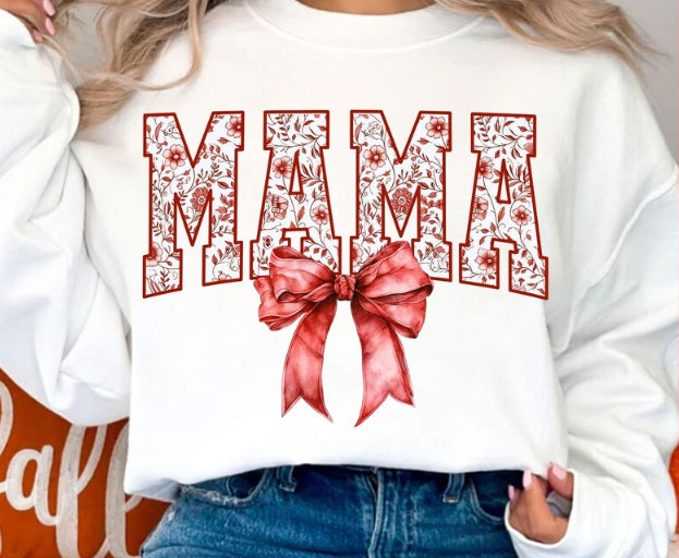 Mama Floral Bow T-Shirt — Mom Mother's Day Gift