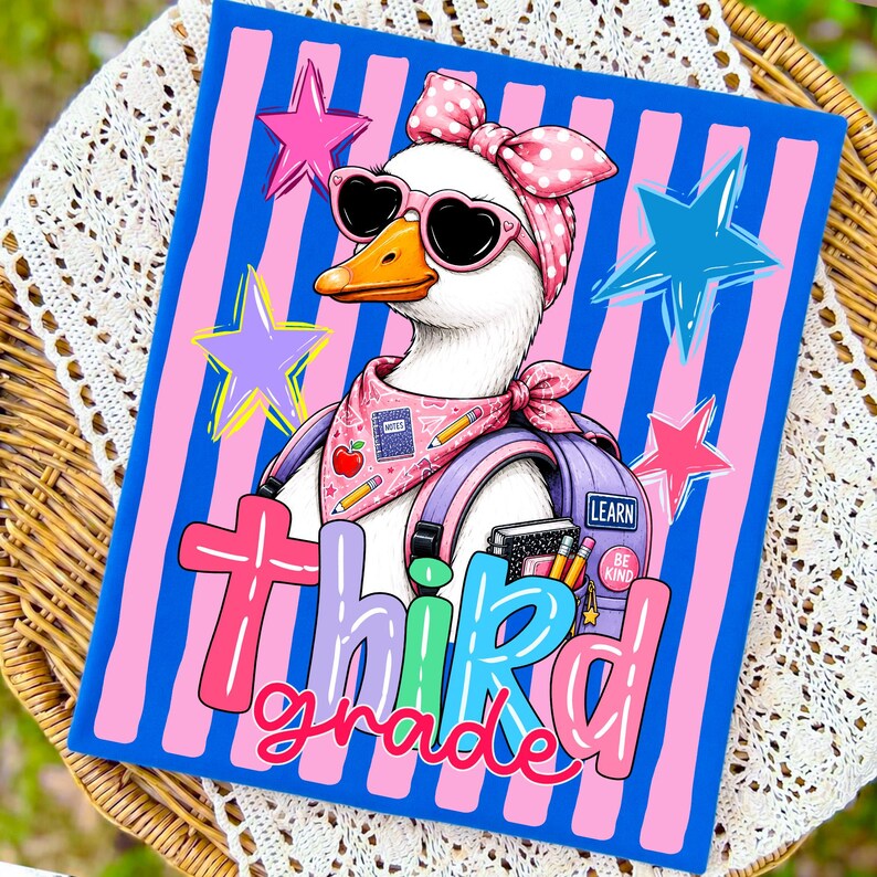 'Third Grade' Cool Girl Duck Back-to-School Shirt