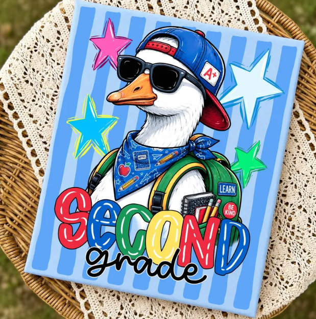 Second Grade' Cool Boy Duck Back-to-School Shirt