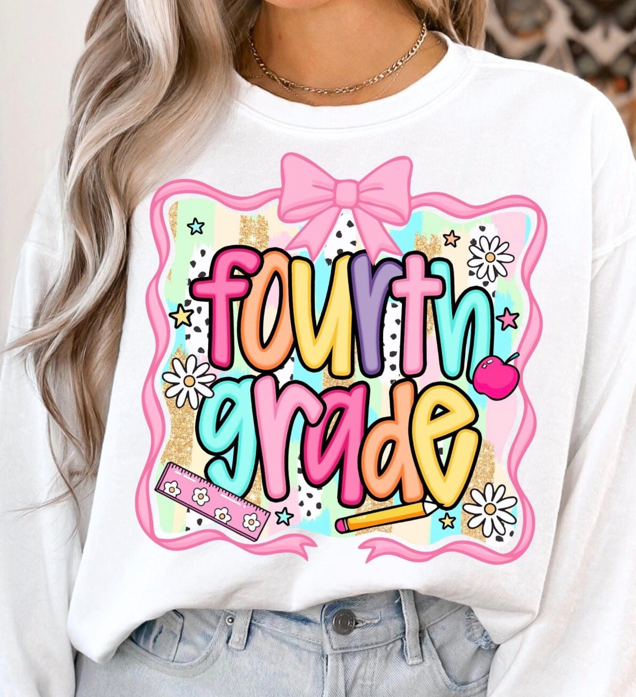 Fourth Grade Kids T-Shirt — Cute Colorful Back-to-School Shirt