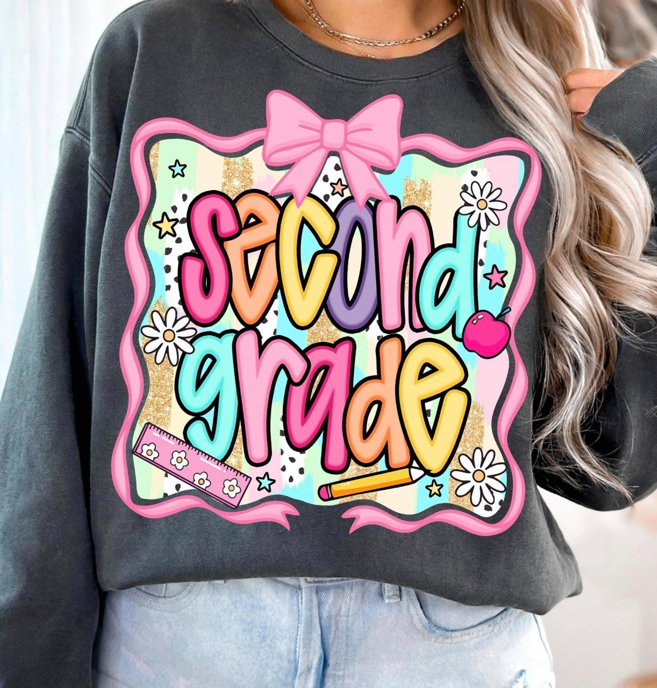 Second Grade Kids T‑Shirt — Cute Back‑to‑School Graphic Tee