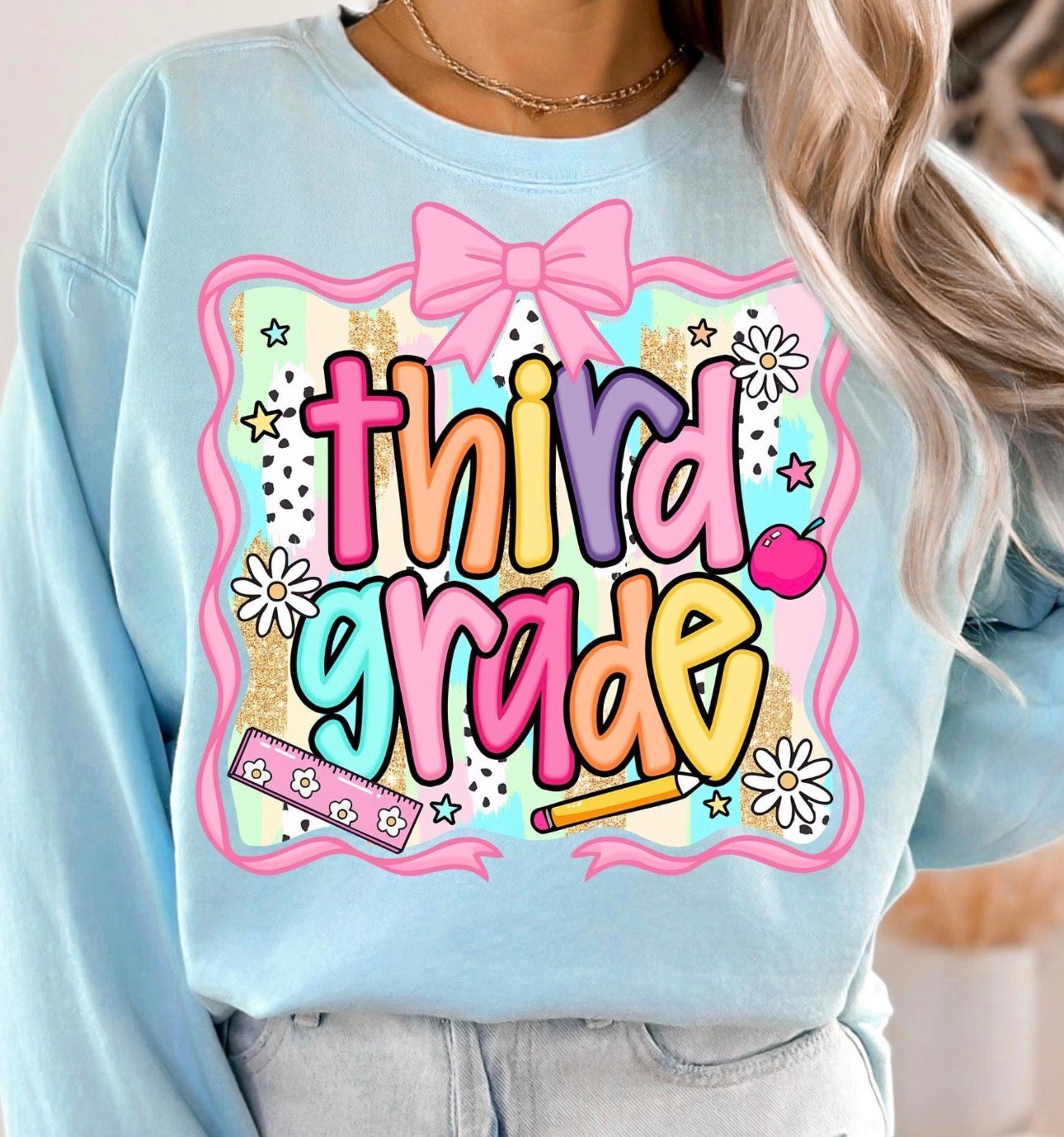 Third Grade Kids T‑Shirt — Colorful Back-to-School Design