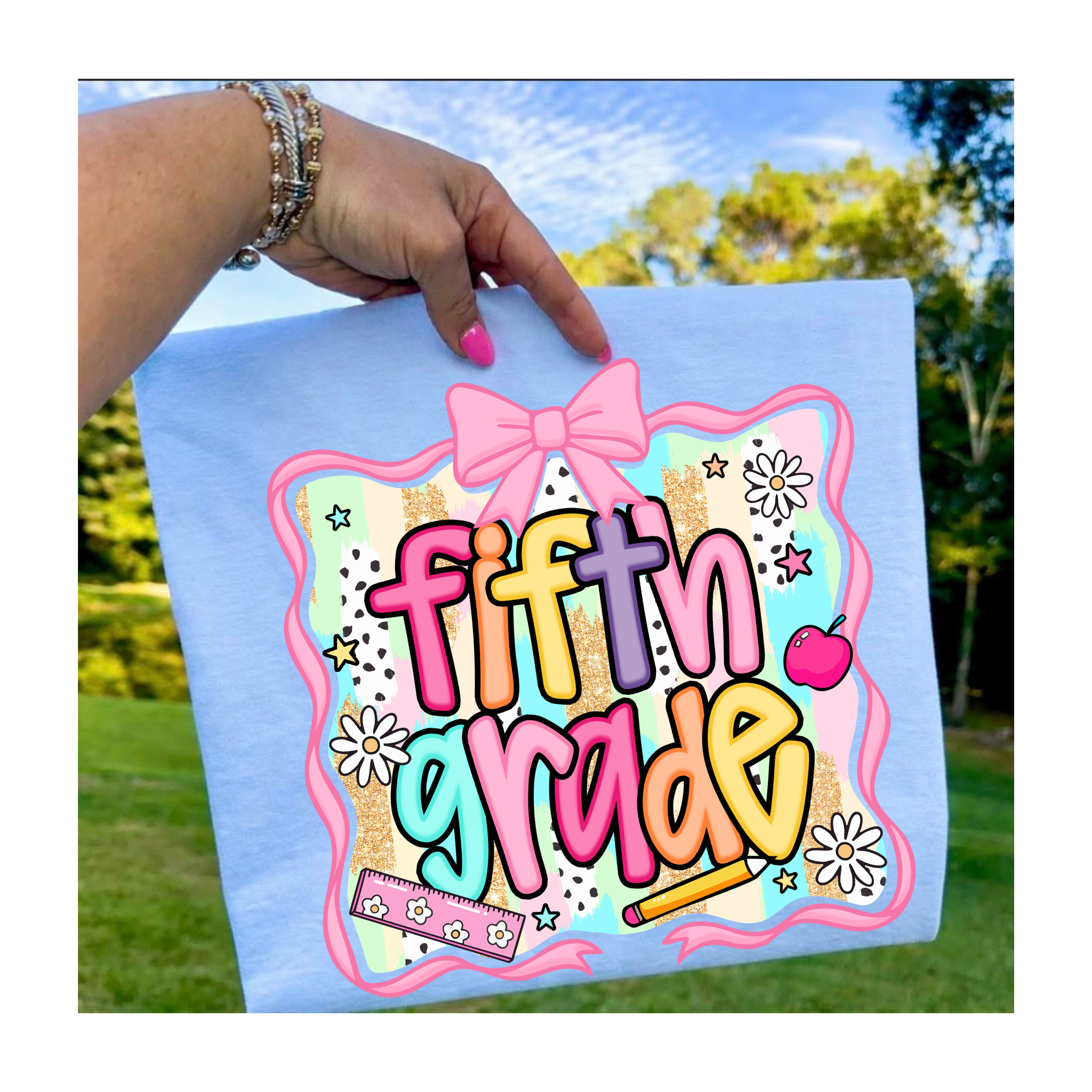 Fifth Grade Kids T-Shirt — Colorful Back-to-School Classroom Tee