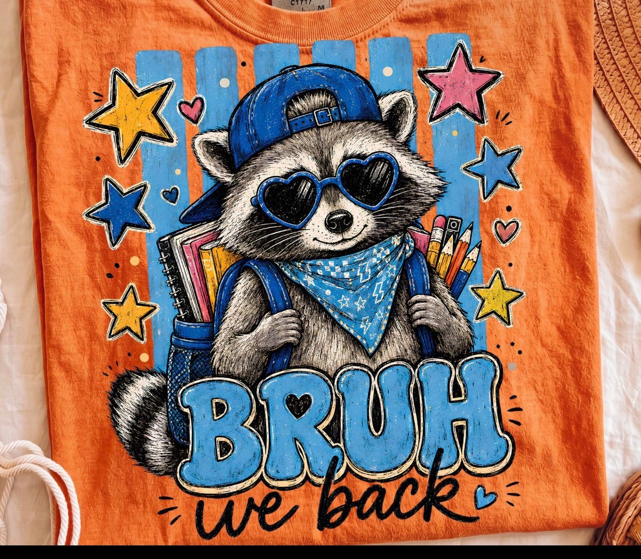 Kids 'Bruh We Back' Raccoon T-Shirt